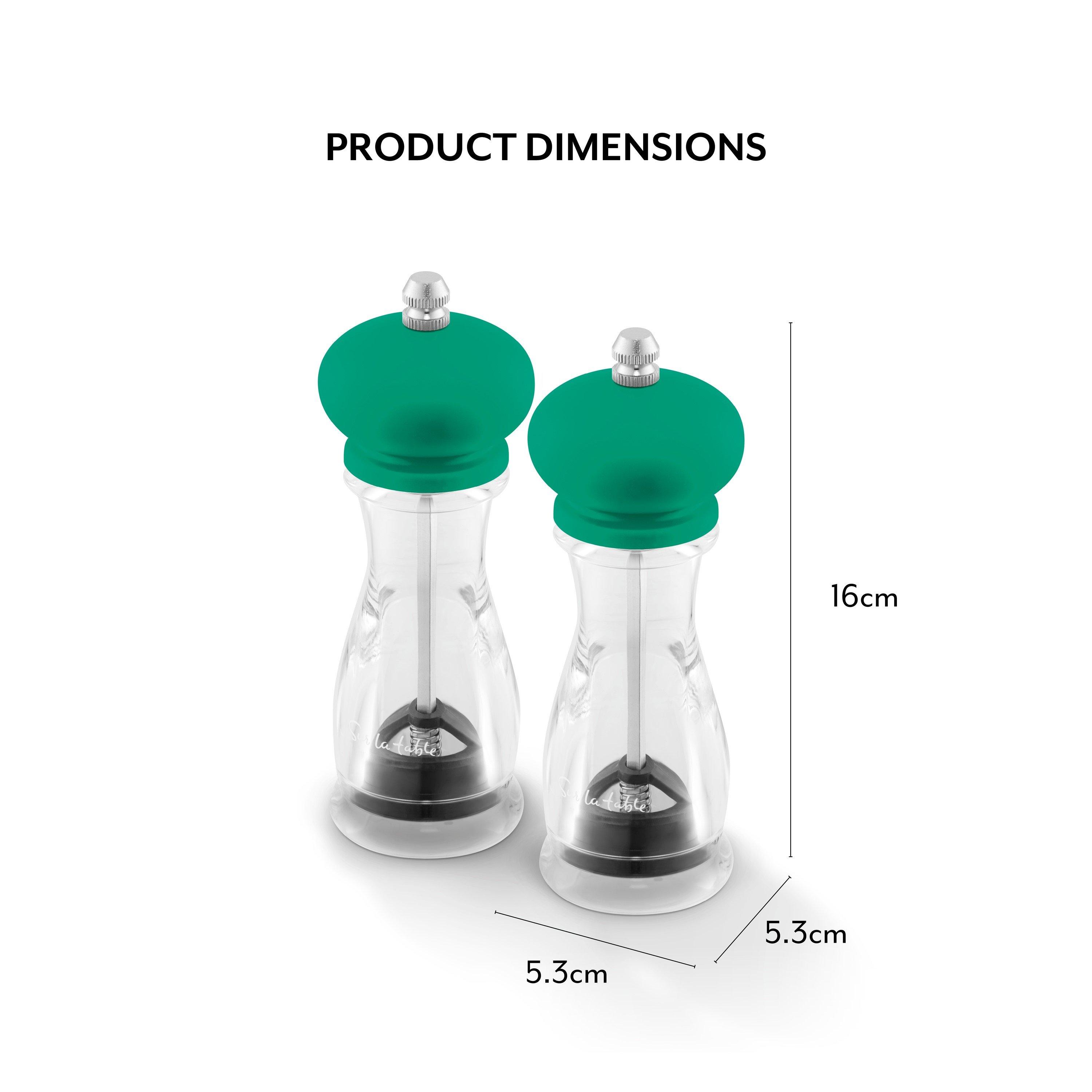 Green - SURLATABLE - 2pc Salt and Pepper Mill Set - 6
