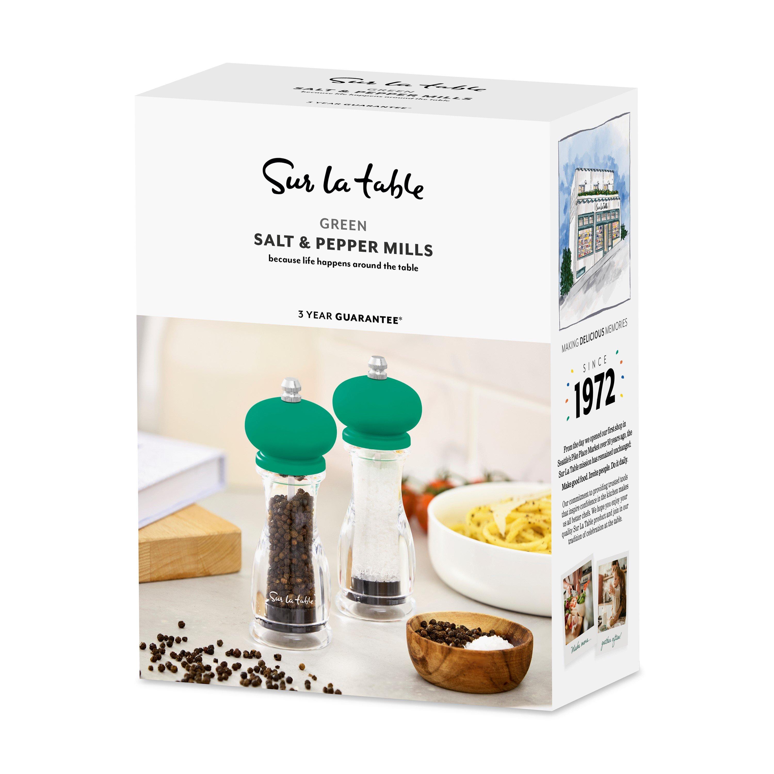 Green - SURLATABLE - 2pc Salt and Pepper Mill Set - 9