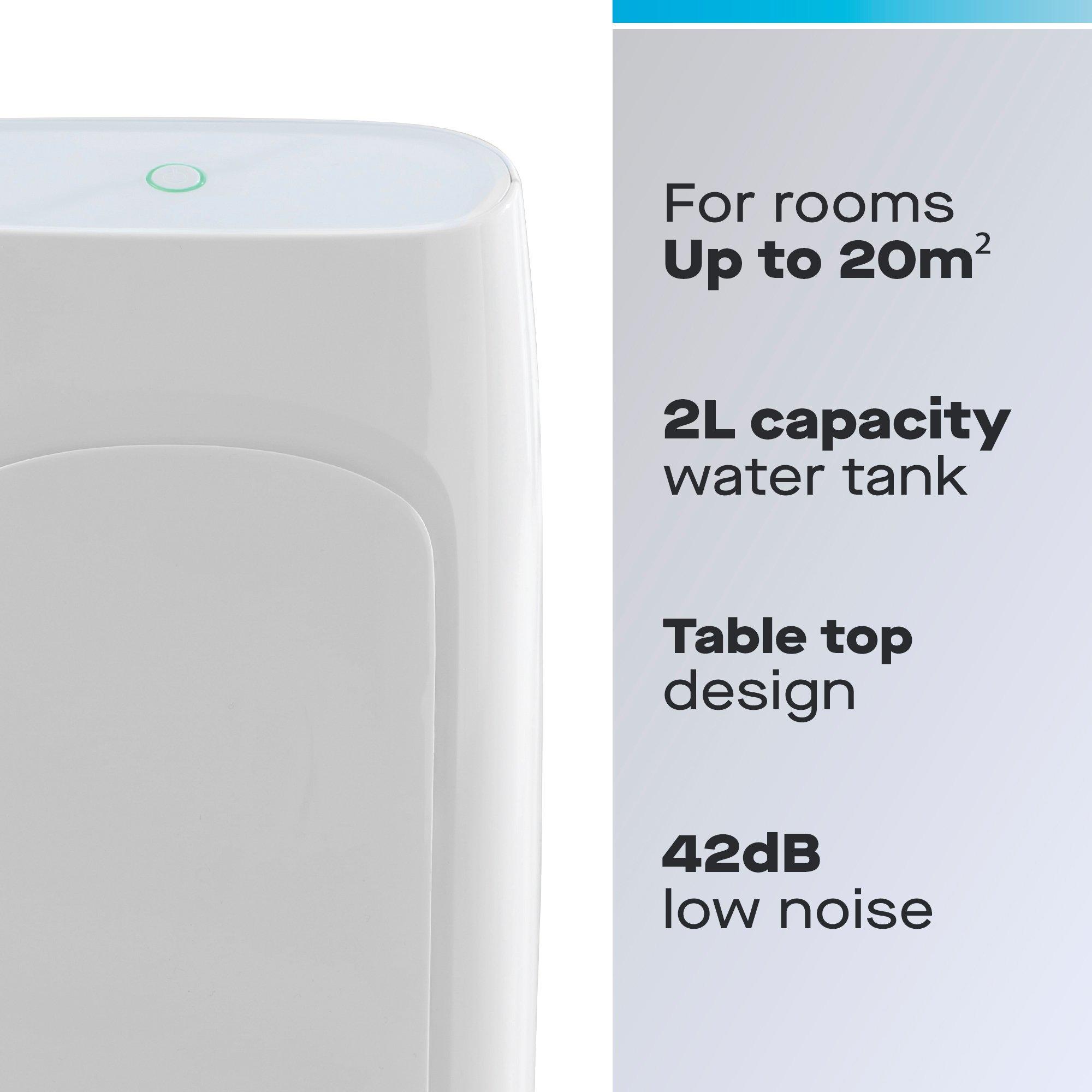 White - Daewoo Electricals - 2L DEHUMIDIFIER - 2