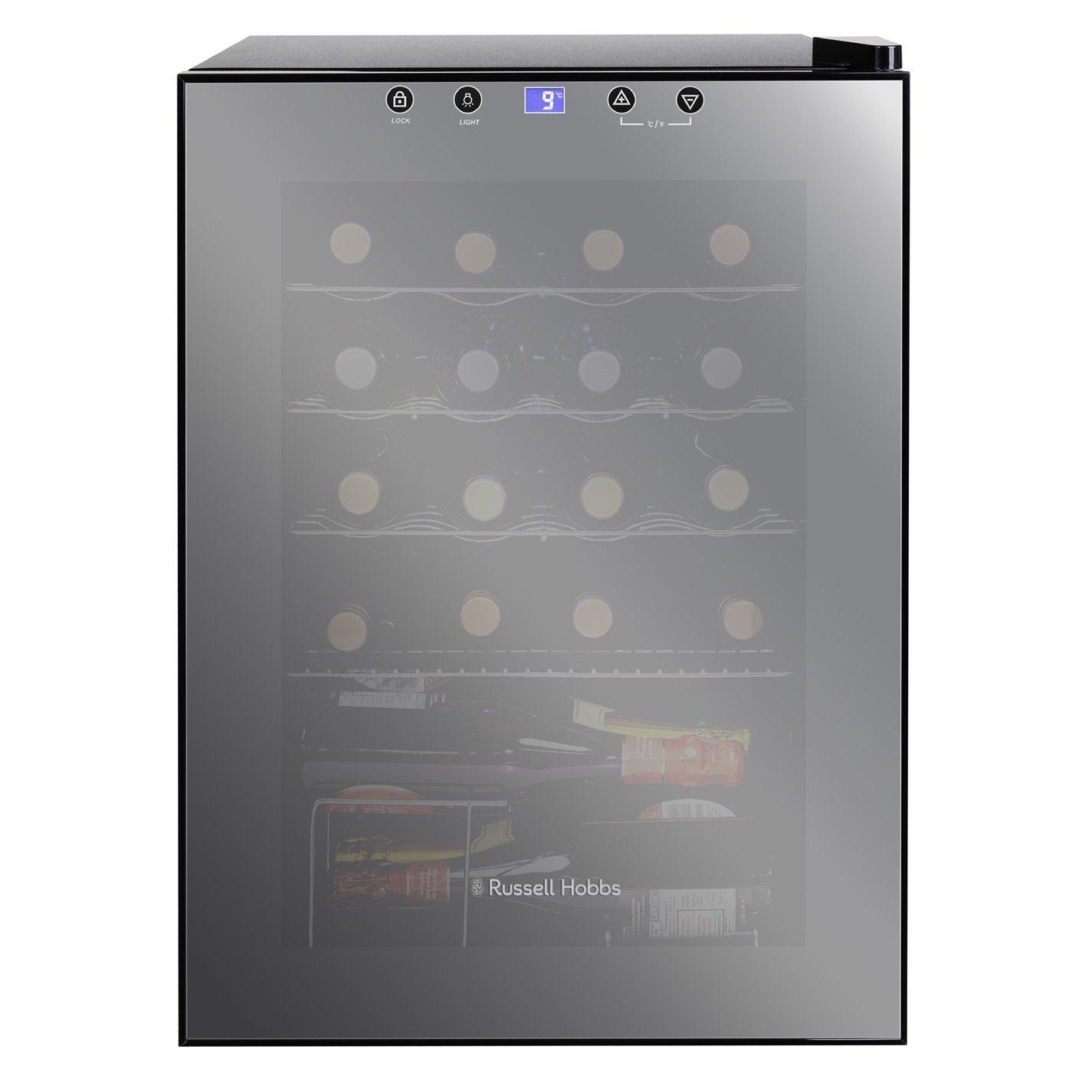 Mirror Black - Russell Hobbs - RH20WC201MR 20 Bottle Wine Cooler - Mirror Black - 1