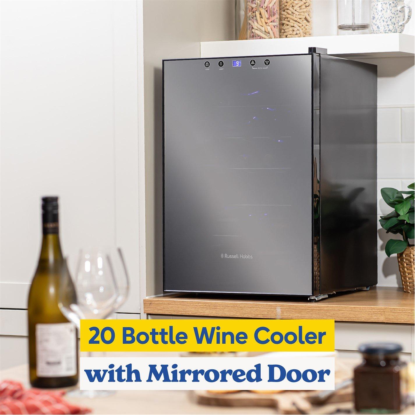 Mirror Black - Russell Hobbs - RH20WC201MR 20 Bottle Wine Cooler - Mirror Black - 3