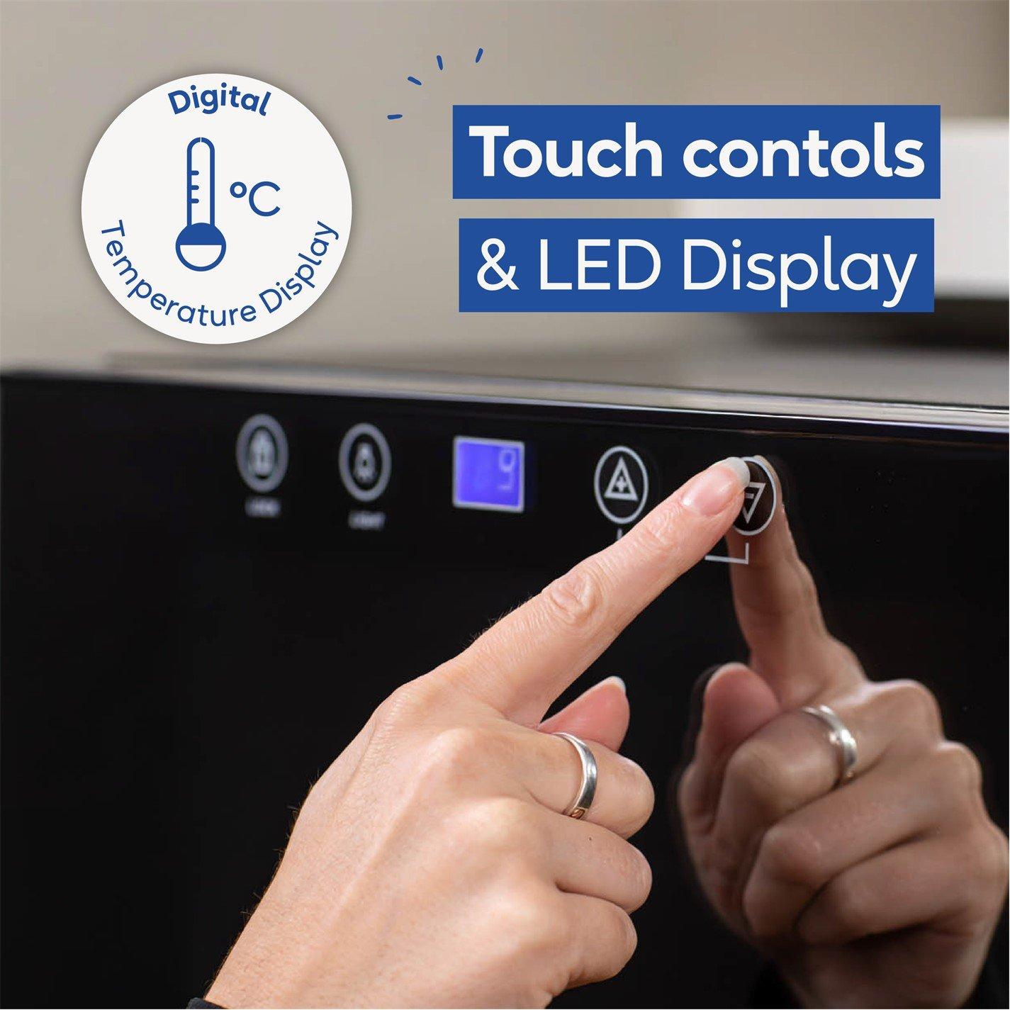 Mirror Black - Russell Hobbs - RH20WC201MR 20 Bottle Wine Cooler - Mirror Black - 7