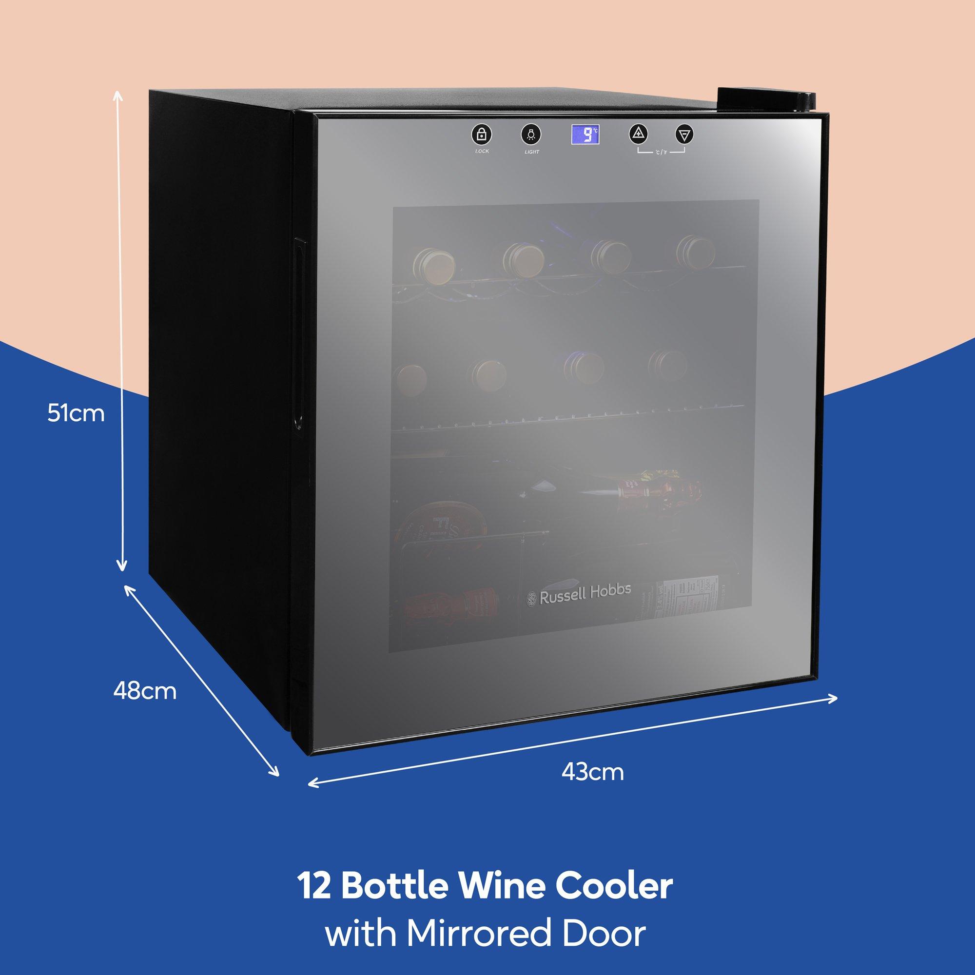 Mirror Black - Russell Hobbs - ® RH15WC201MR 12 Bottle Wine Cooler - 2