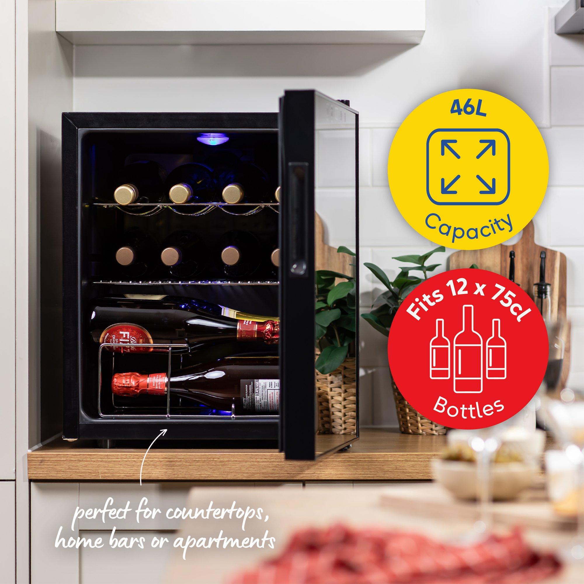 Mirror Black - Russell Hobbs - ® RH15WC201MR 12 Bottle Wine Cooler - 4