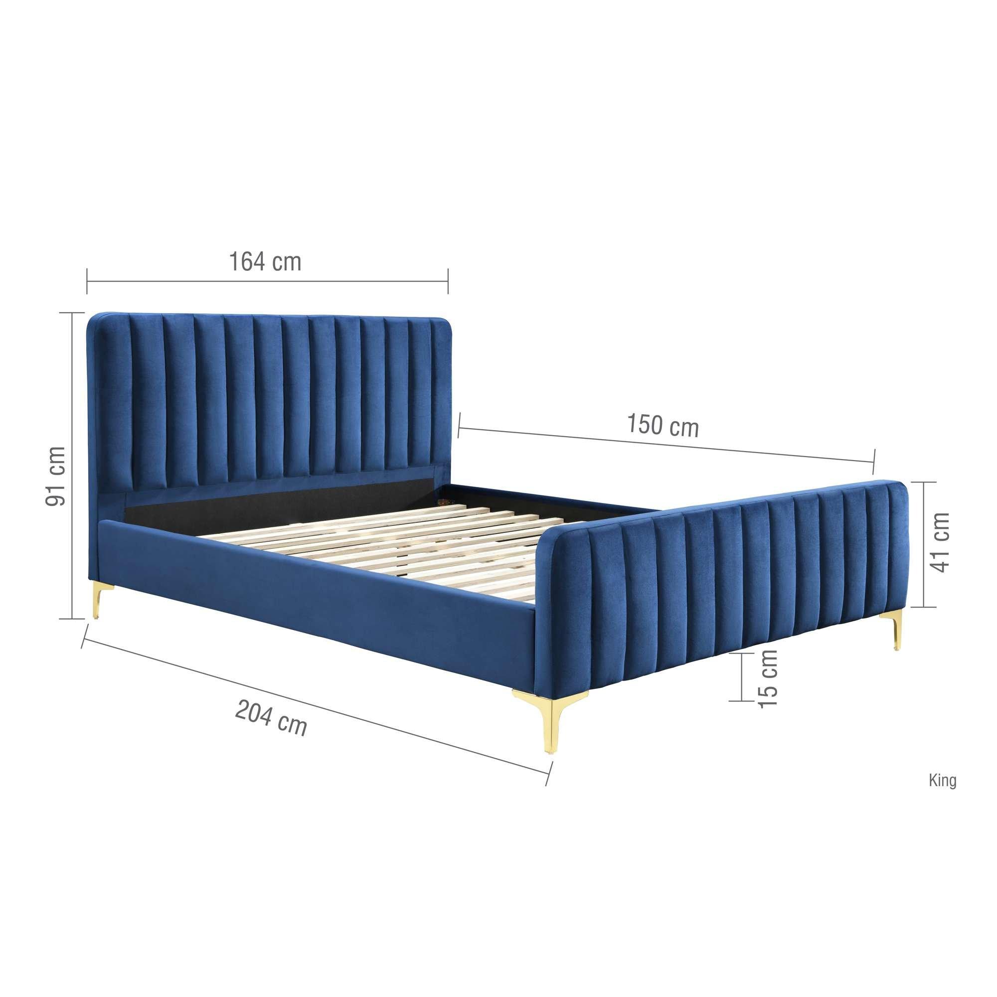 Midnight Blue - Birlea - Medina Midnight Blue Bed - 13