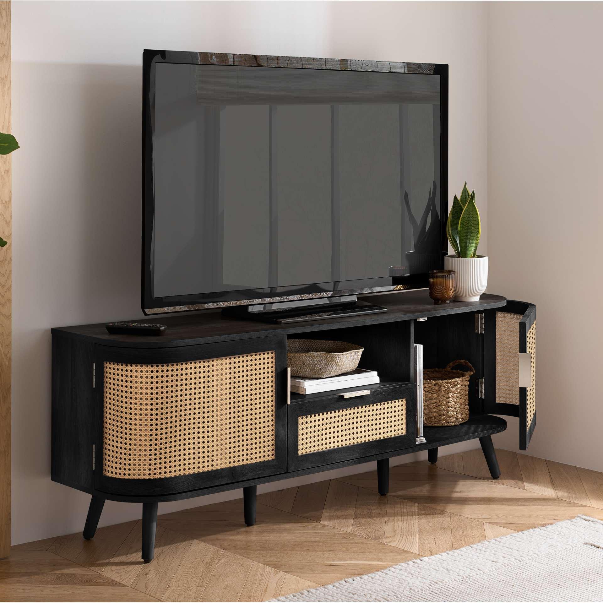 Black - Birlea - Noah 2 Door 1 Drawer TV Unit - 2