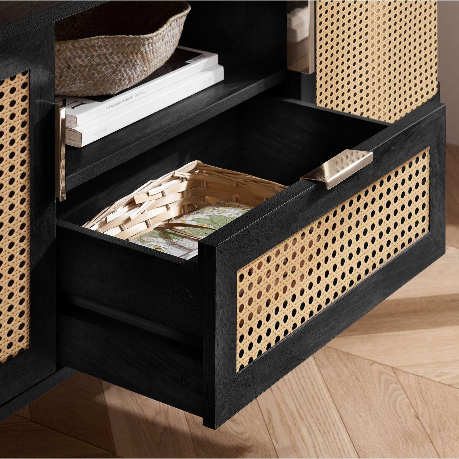 Black - Birlea - Noah 2 Door 1 Drawer TV Unit - 11