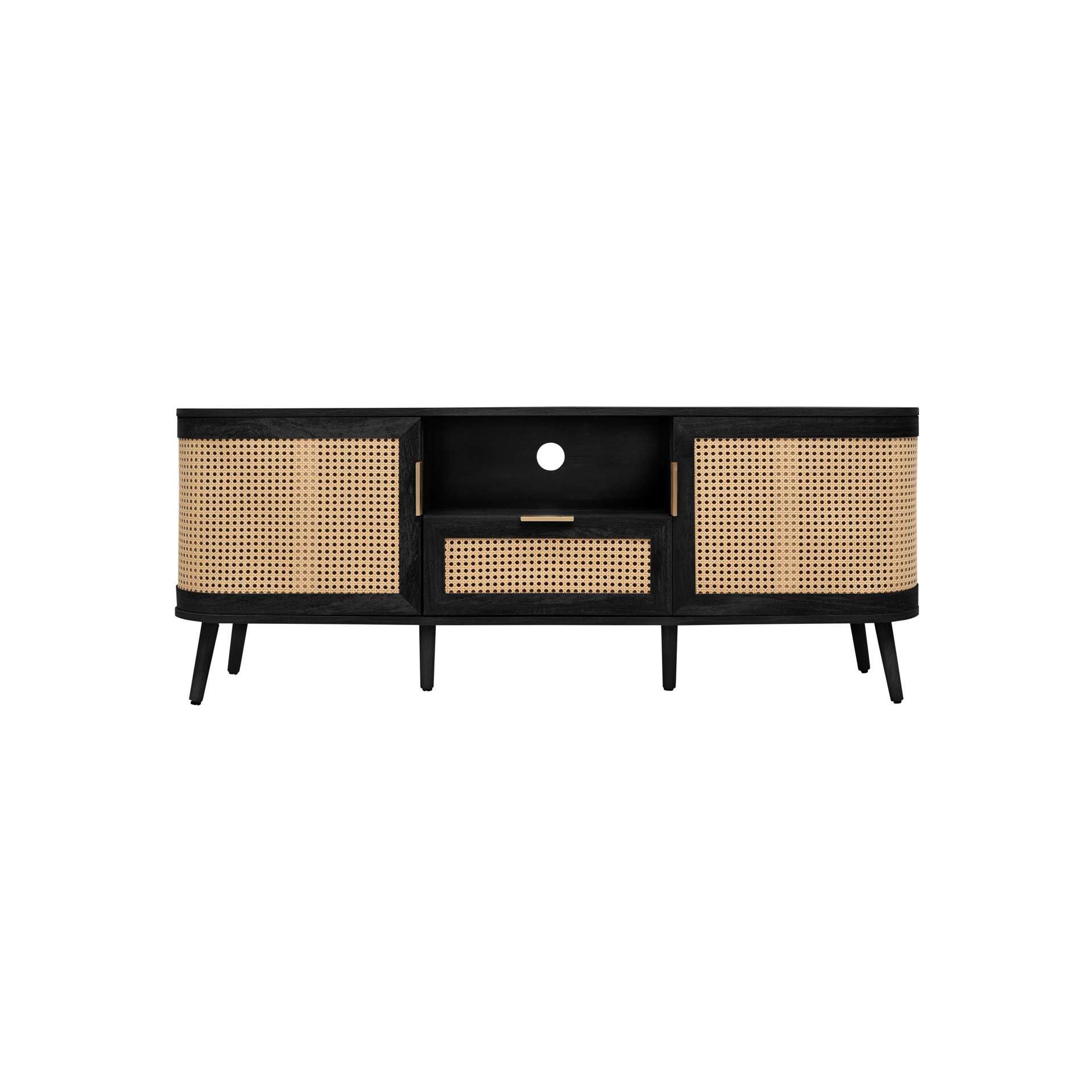 Black - Birlea - Noah 2 Door 1 Drawer TV Unit - 16