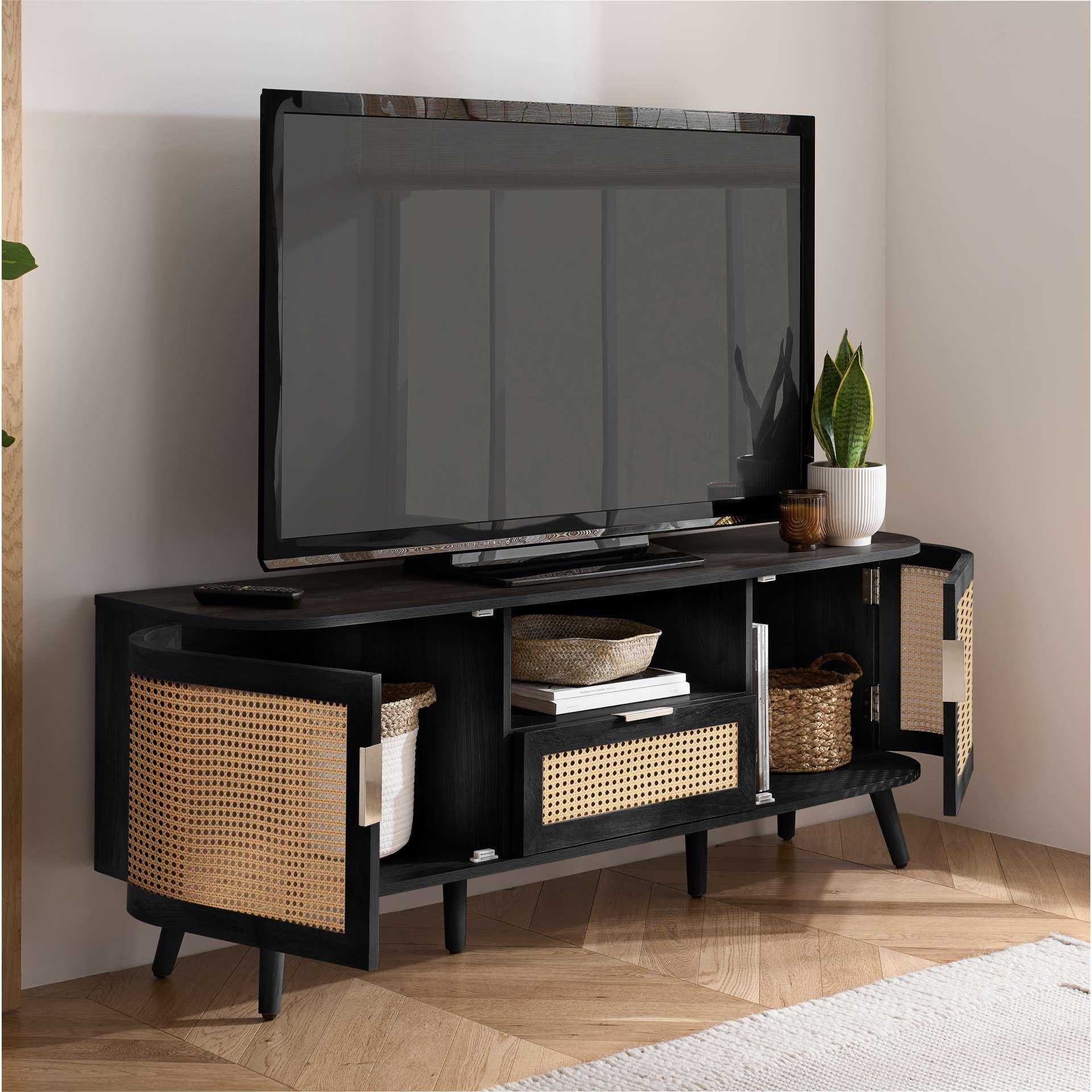 Black - Birlea - Noah 2 Door 1 Drawer TV Unit - 3