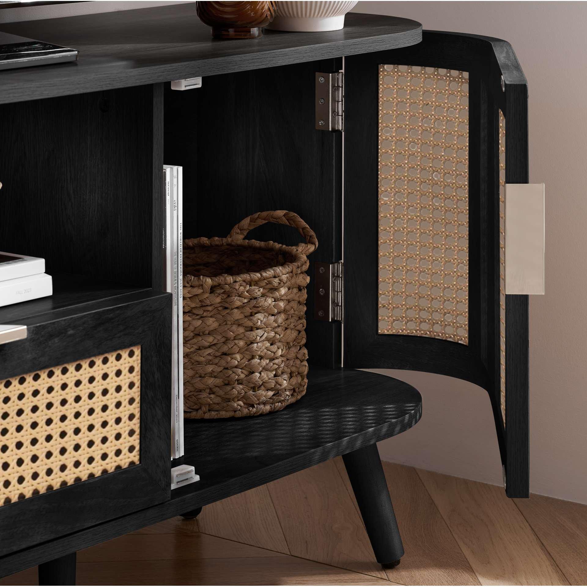 Black - Birlea - Noah 2 Door 1 Drawer TV Unit - 4