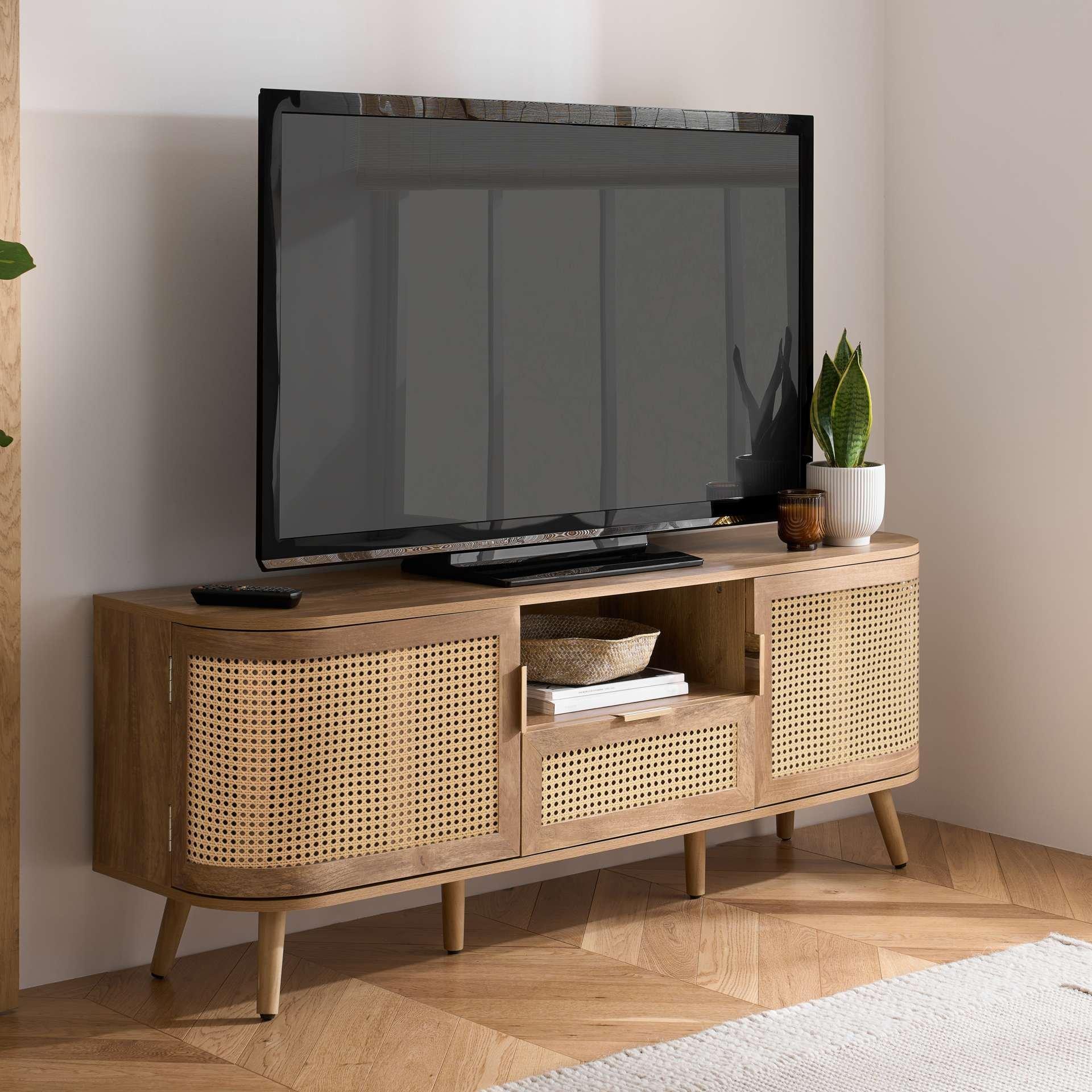 Oak - Birlea - Noah 2 Door 1 Drawer TV Unit - 1
