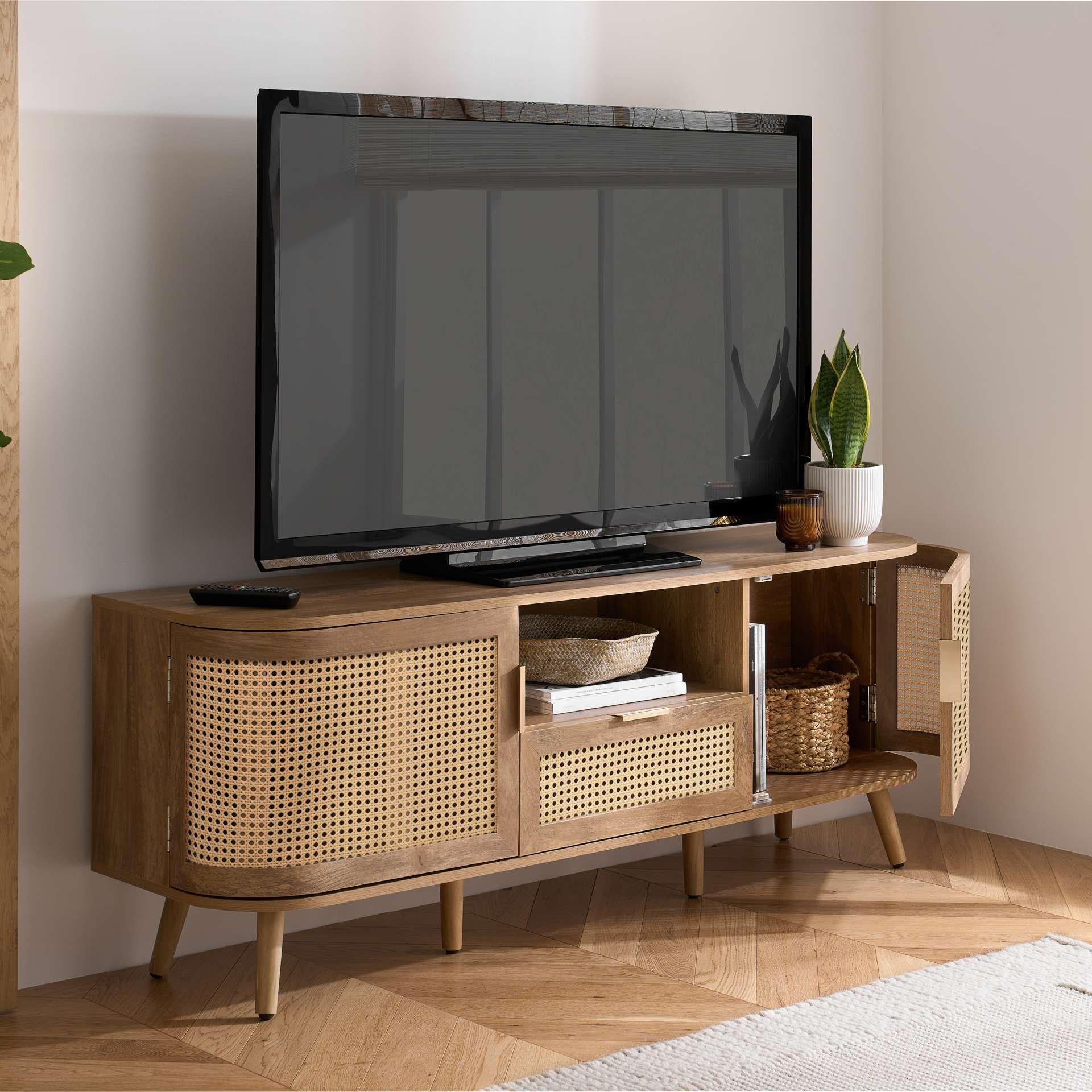 Oak - Birlea - Noah 2 Door 1 Drawer TV Unit - 2