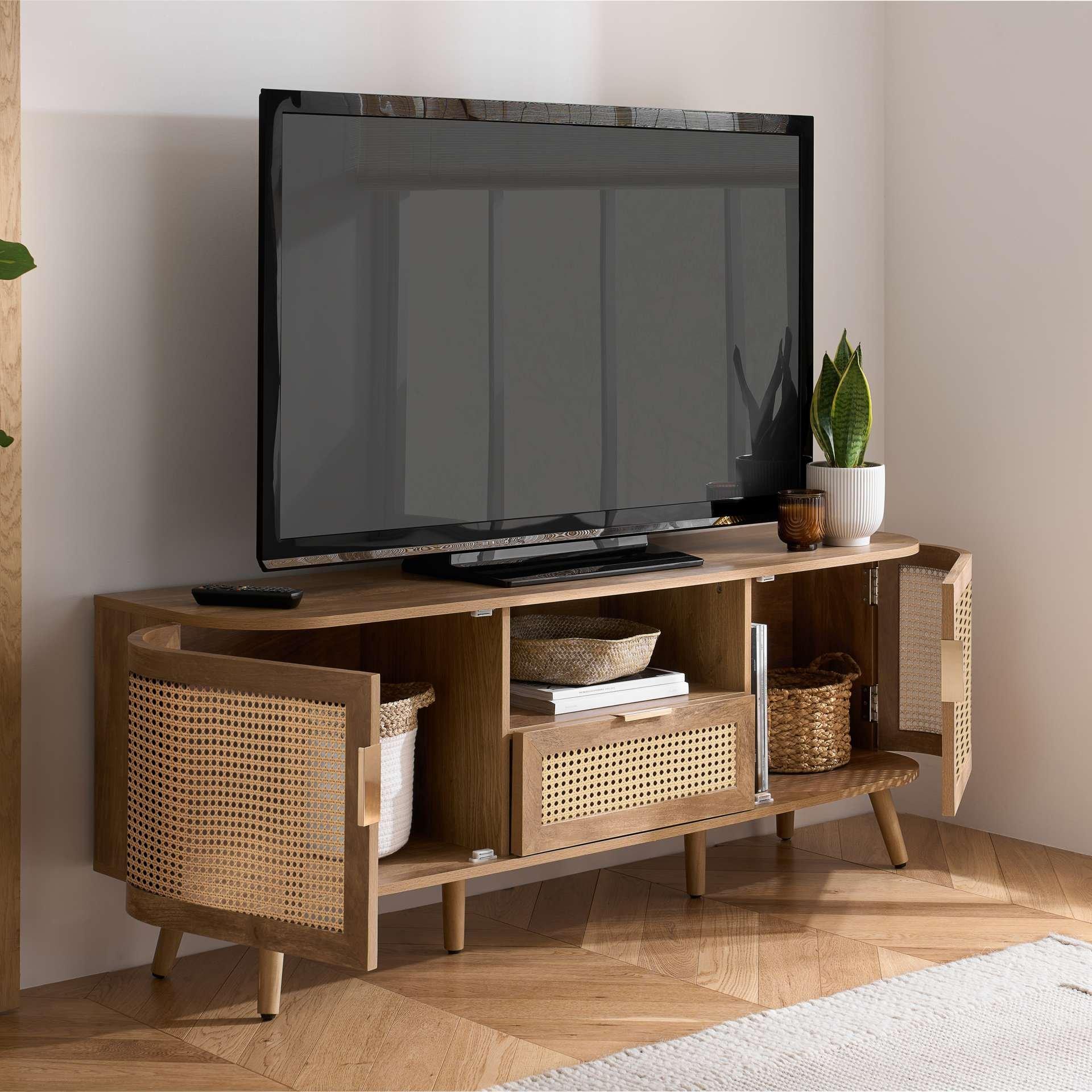 Oak - Birlea - Noah 2 Door 1 Drawer TV Unit - 3