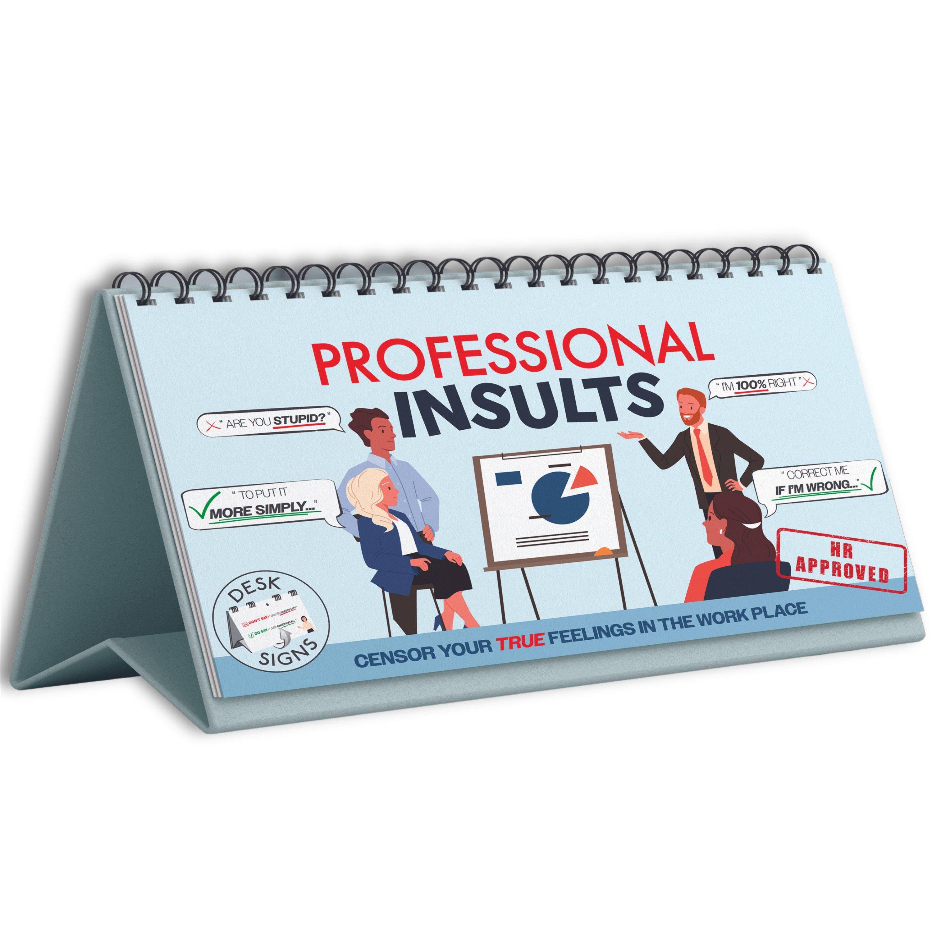 Boxer Gifts Professional Insults - Fun Desk Accessory Book