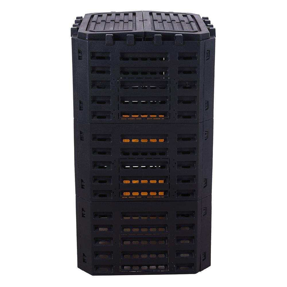Black - Breeins - 500L Garden Compost Bin - 3