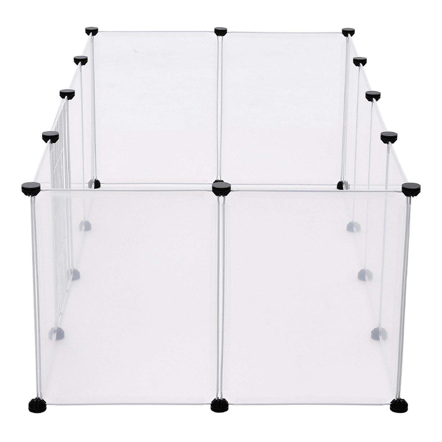 Transparent - KIDKID PET - 12 Panels Portable Clear Pet Playpen Fence - 2