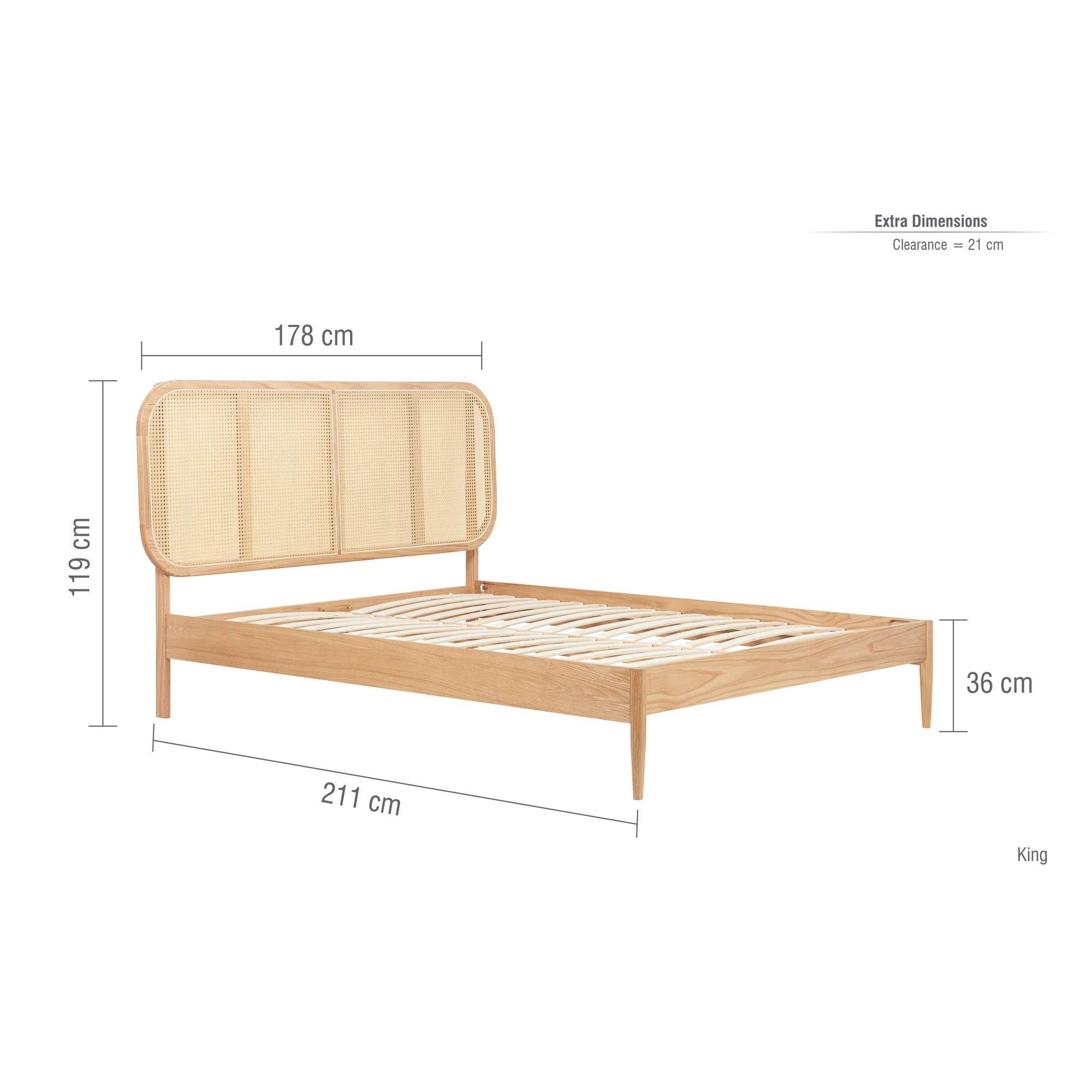 Oak - Birlea - Elina Rattan Bed - 15