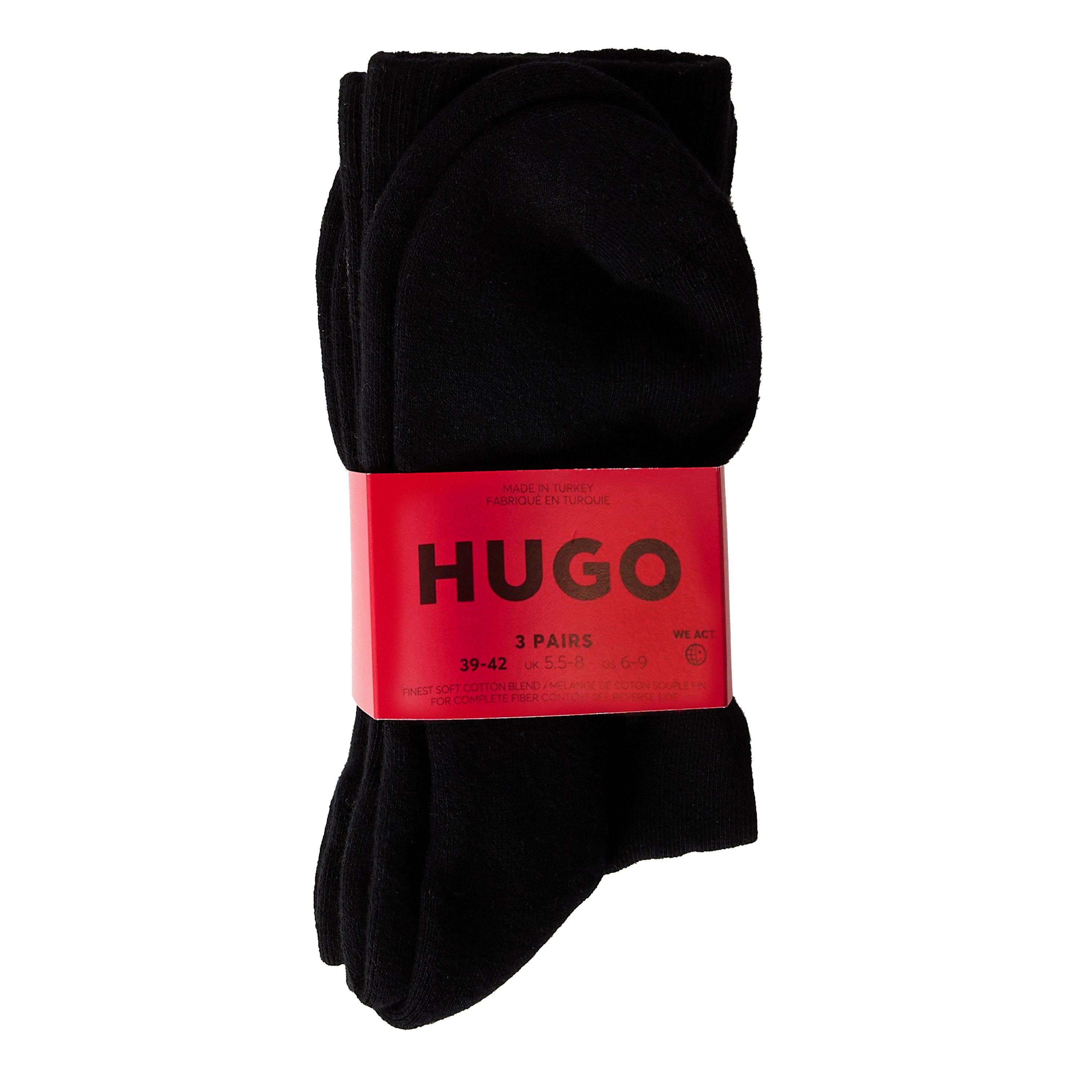 Hugo Men's Qs Iconic Cc Trainer Ankle Socks - Black - 5.5-8