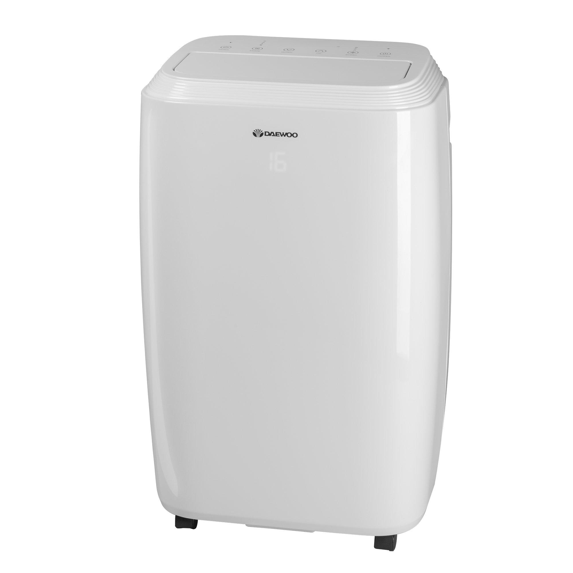 White - Daewoo Electricals - 12000 BTU PORTABLE AIR CONDITIONER WITH HEATING - 1