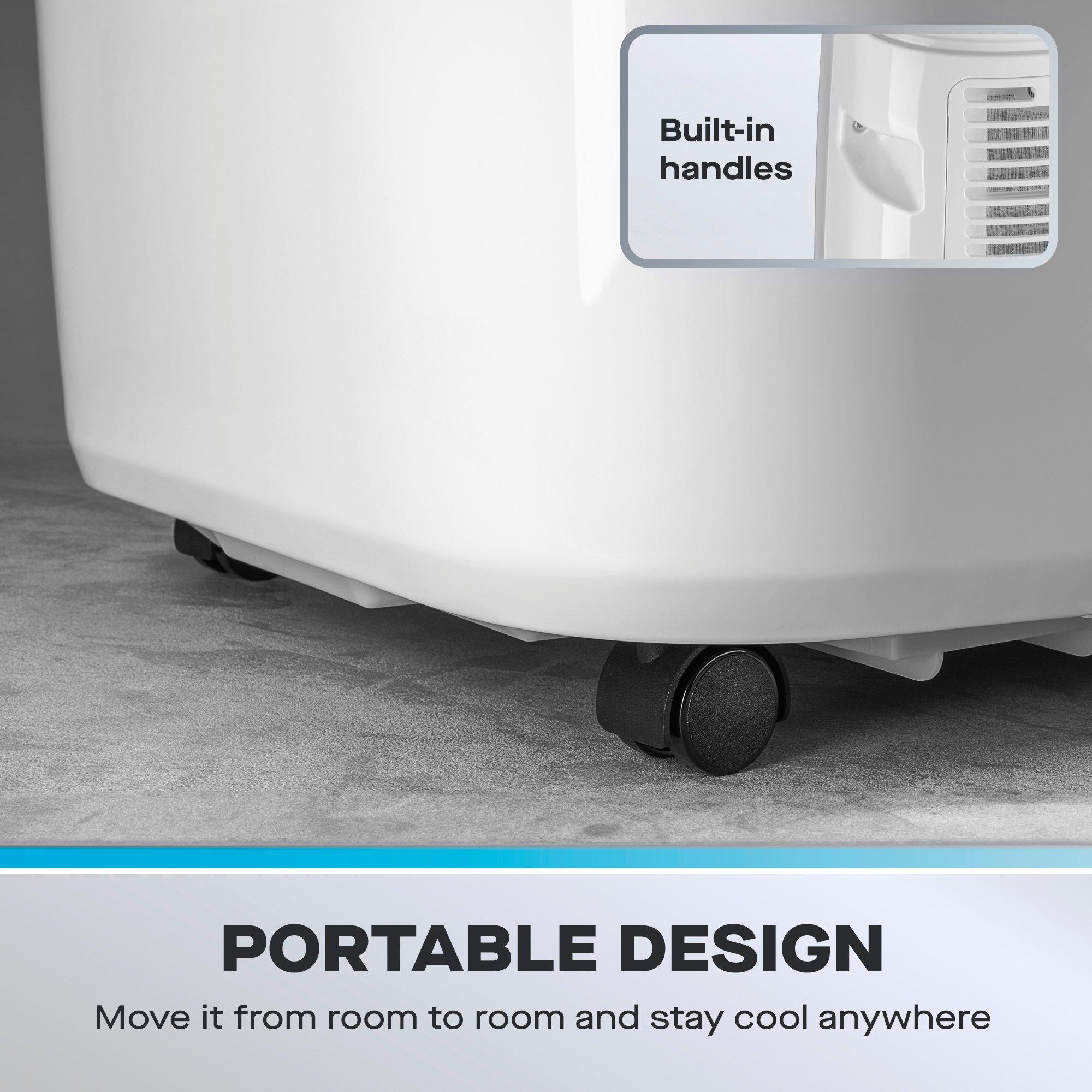 White - Daewoo Electricals - 12000 BTU PORTABLE AIR CONDITIONER WITH HEATING - 4