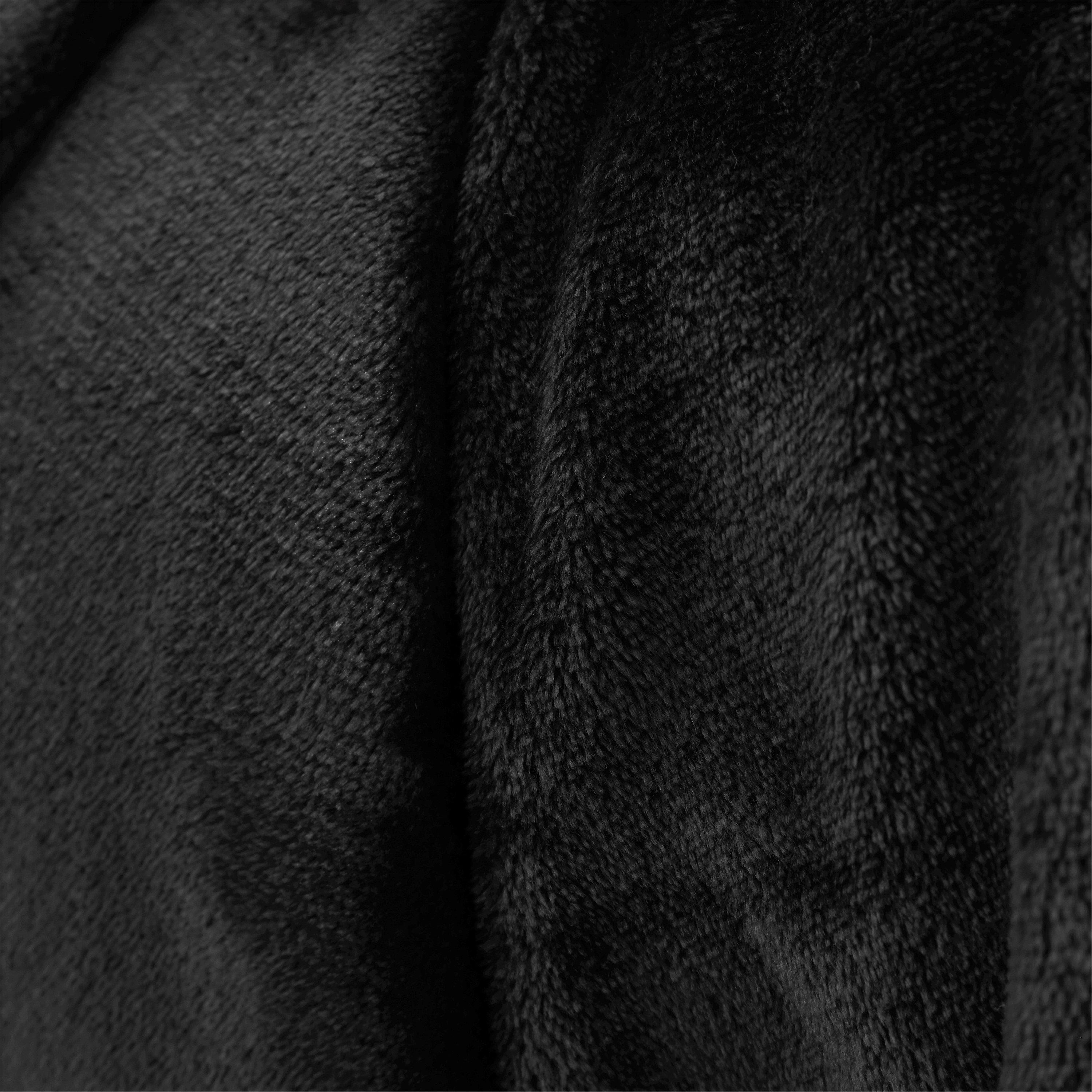 Black - Catherine Lansfield - Raschel Velvet Touch Blanket Throw - 3