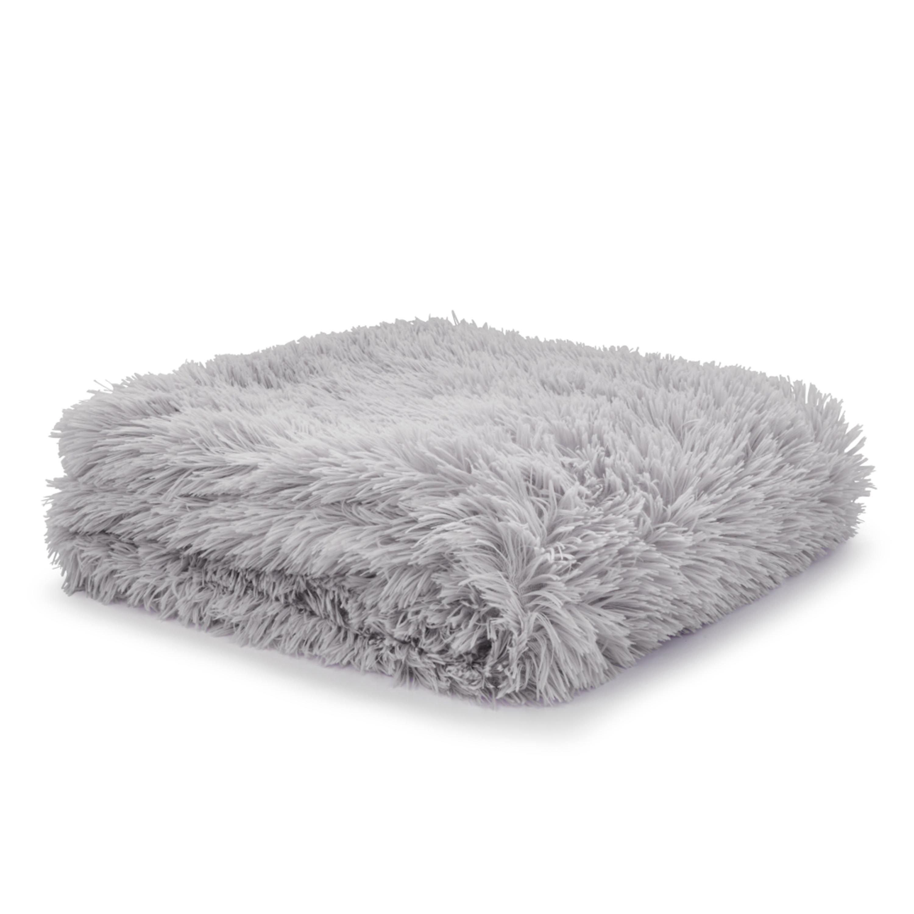 Silver Grey - Catherine Lansfield - Cuddly Deep Pile Blanket Throw - 5
