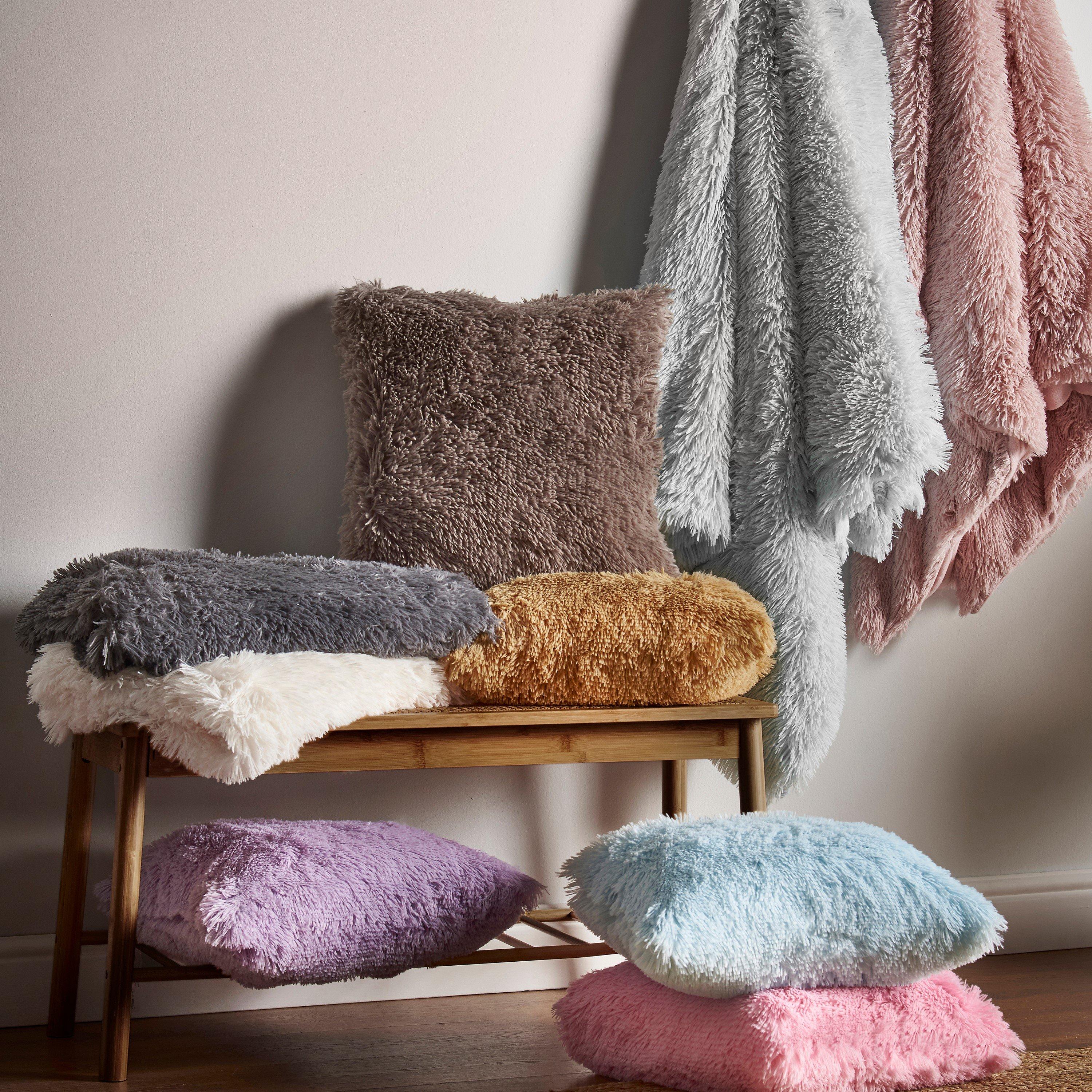 Cream - Catherine Lansfield - Cuddly Deep Pile Blanket Throw - 4