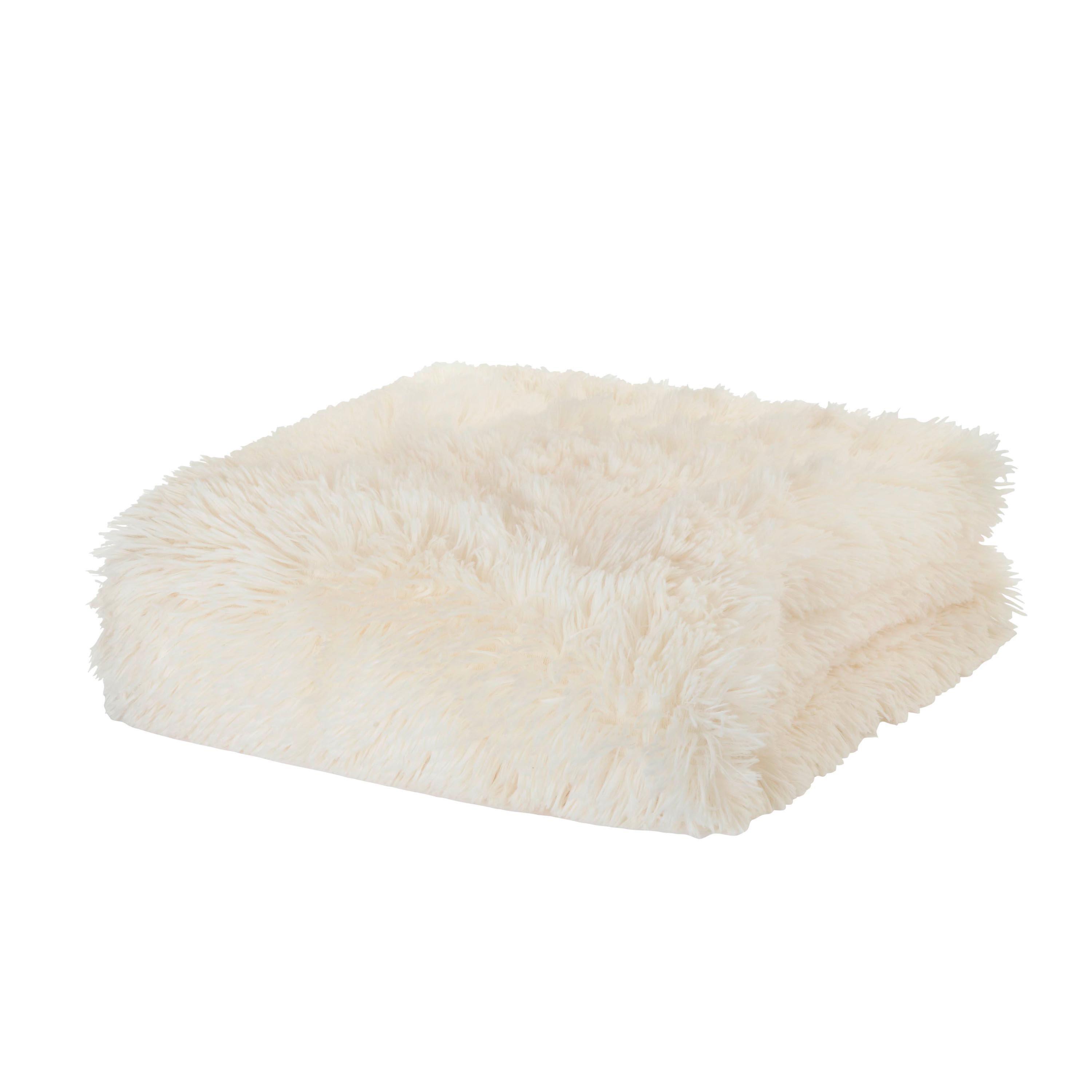 Cream - Catherine Lansfield - Cuddly Deep Pile Blanket Throw - 5