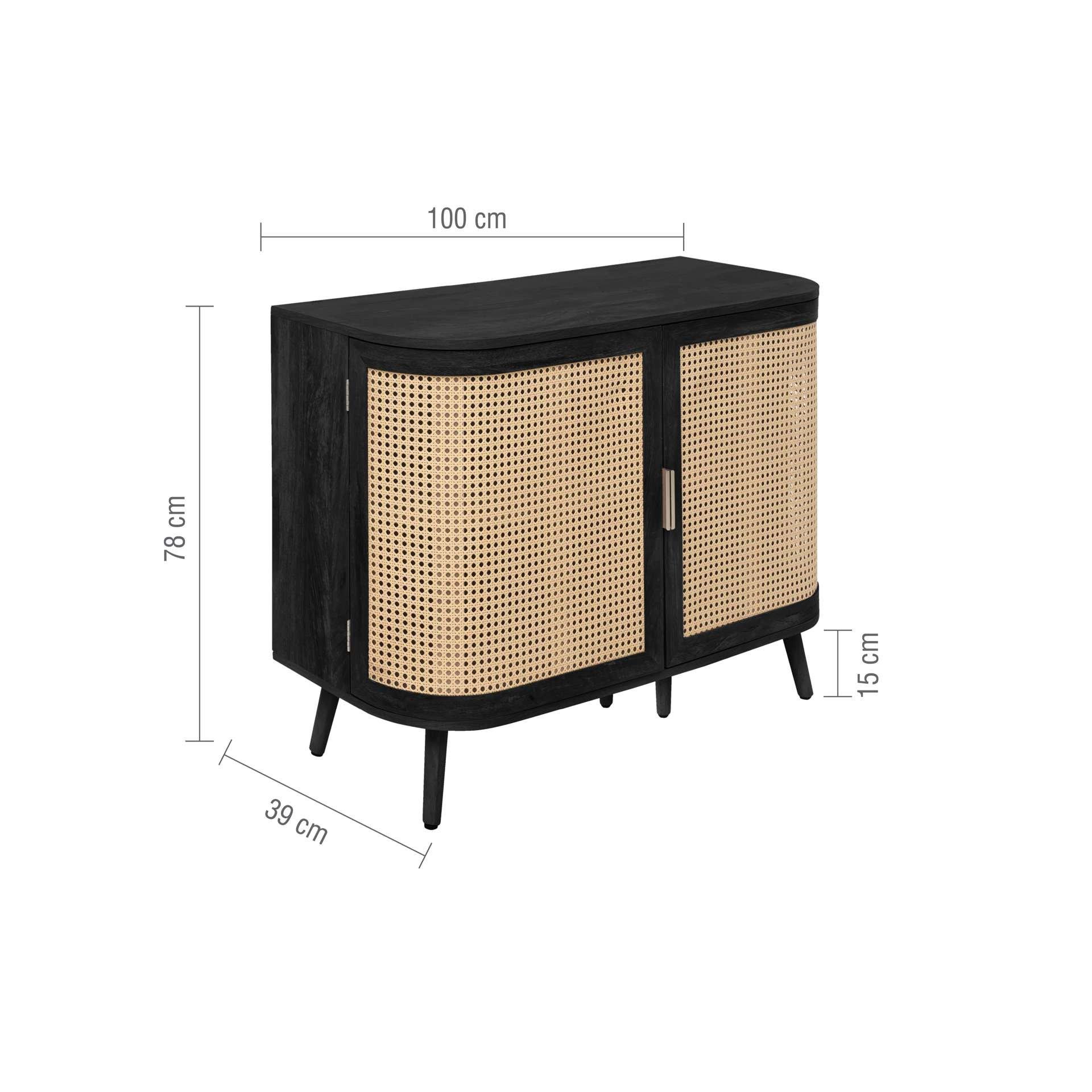 Black - Birlea - Noah 2 Door Sideboard - 16