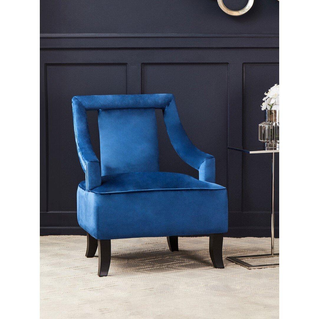 Fifty Five South  Faye Midnight Velvet Chair Blue