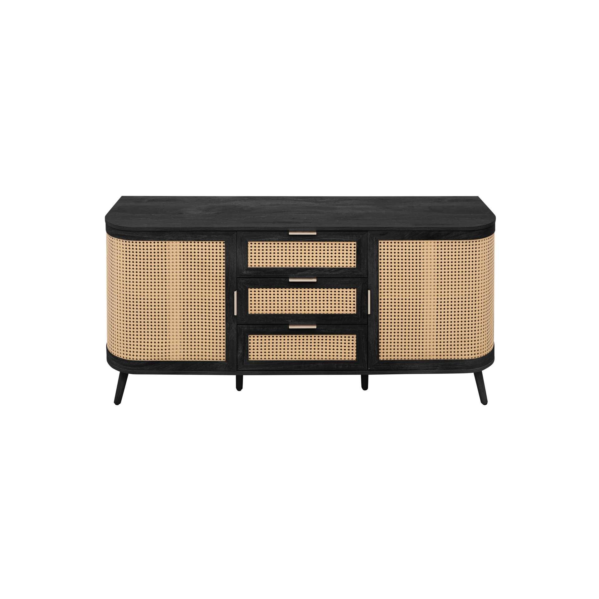 Black - Birlea - Noah 2 Door 3 Drawer Sideboard - 12