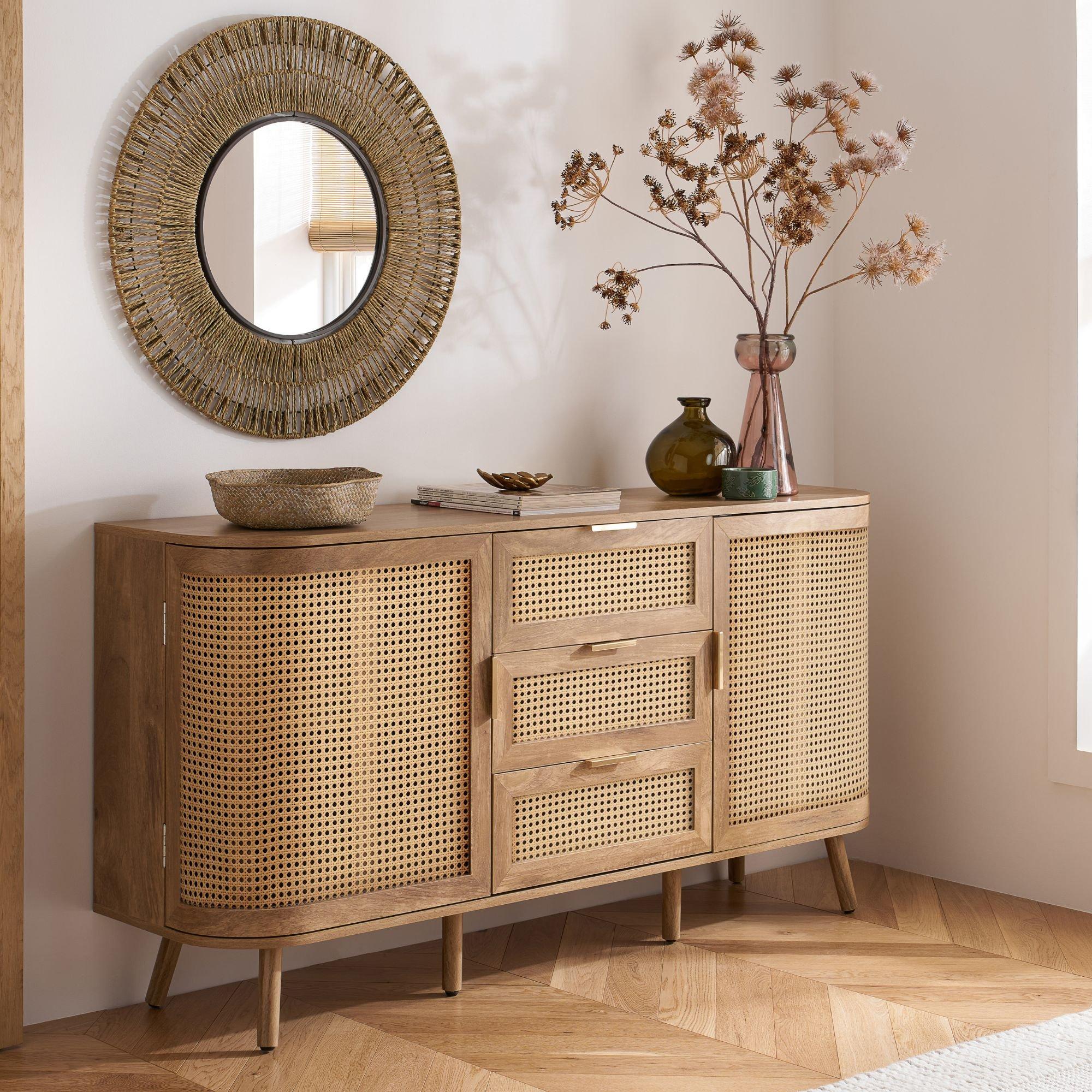 Oak - Birlea - Noah 2 Door 3 Drawer Sideboard - 1