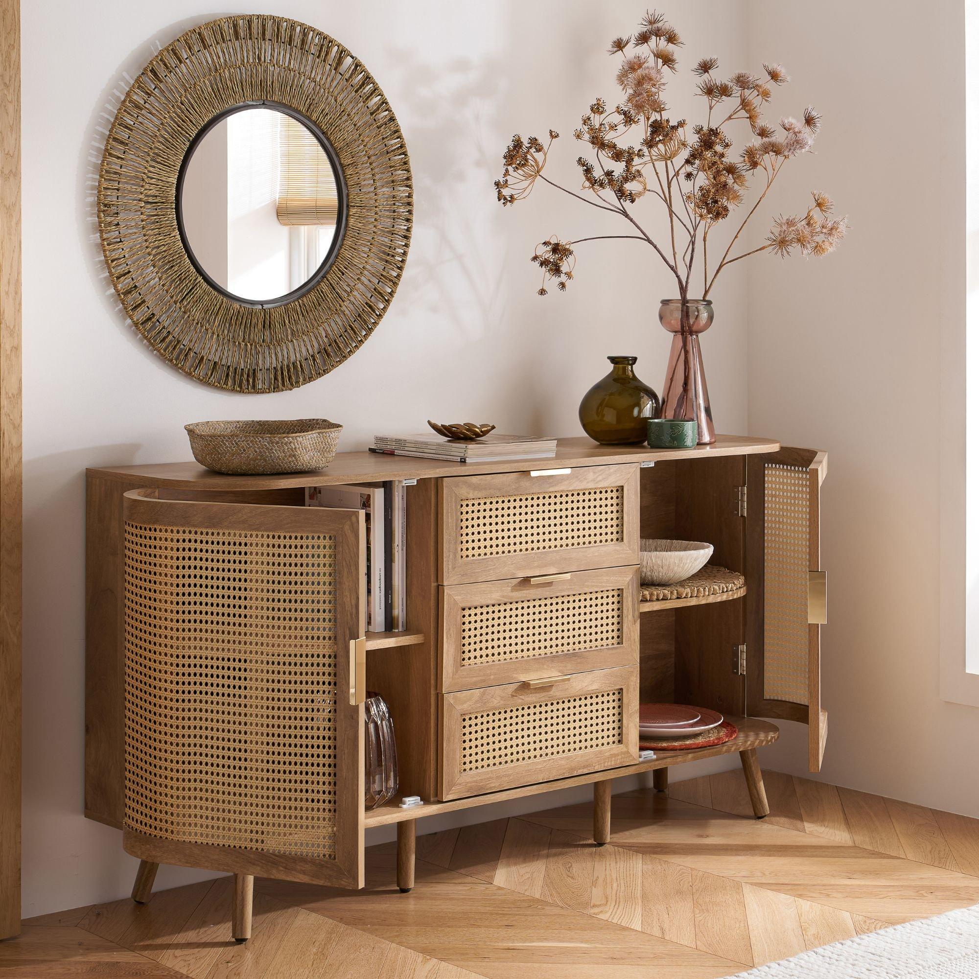 Oak - Birlea - Noah 2 Door 3 Drawer Sideboard - 2