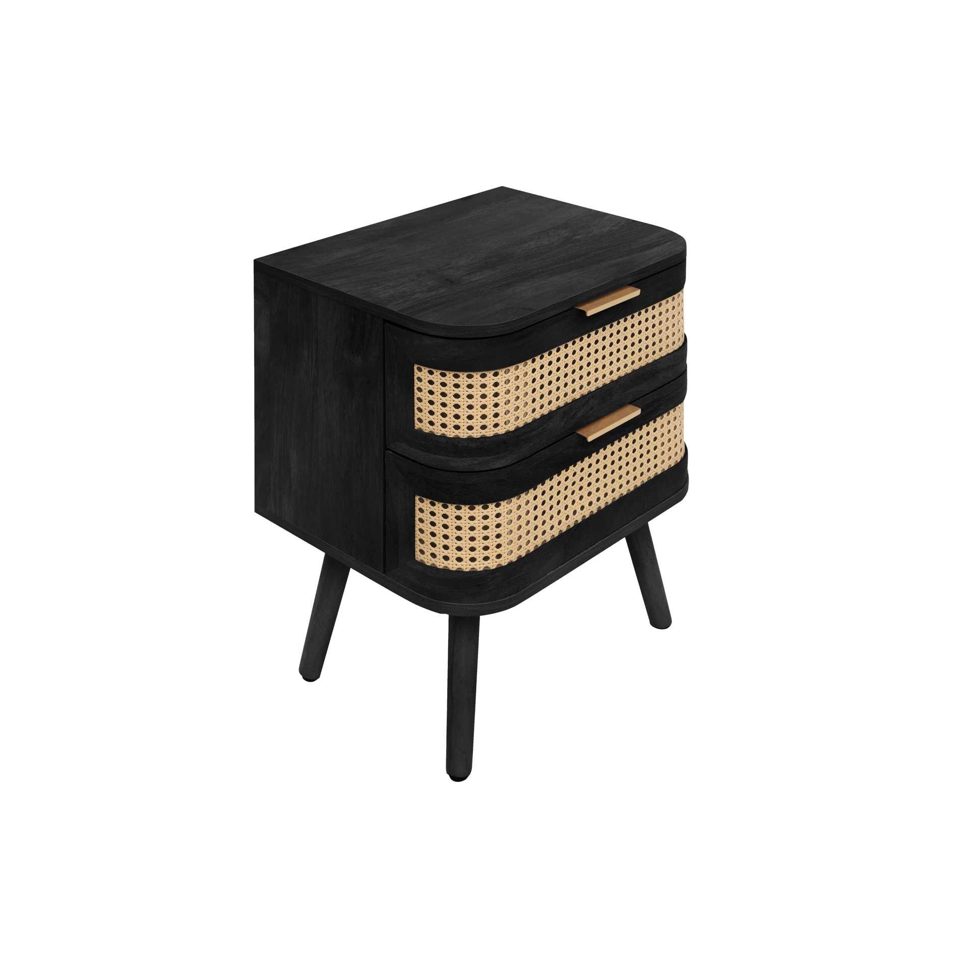 Black - Birlea - Noah 2 Drawer Bedside - 6
