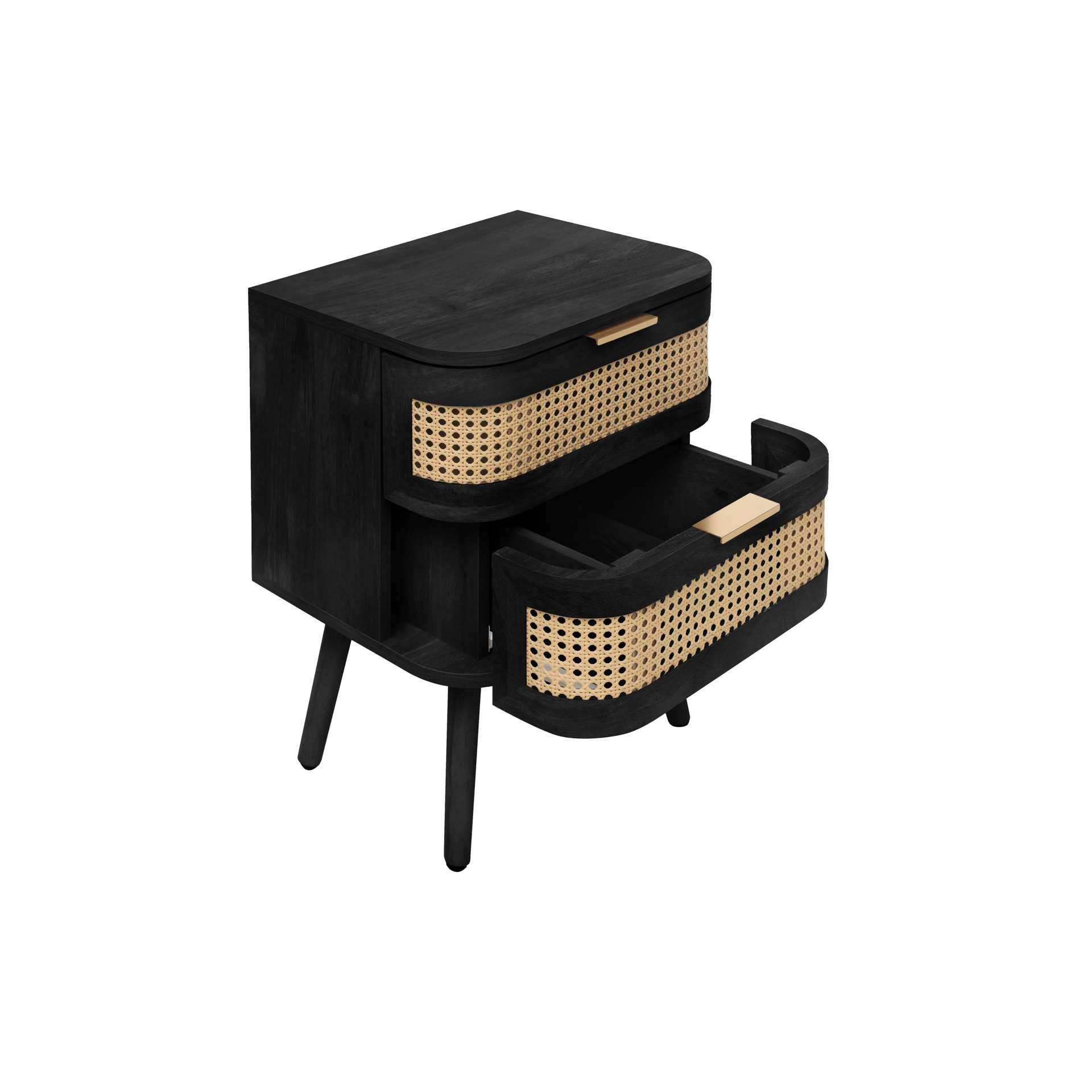 Black - Birlea - Noah 2 Drawer Bedside - 7