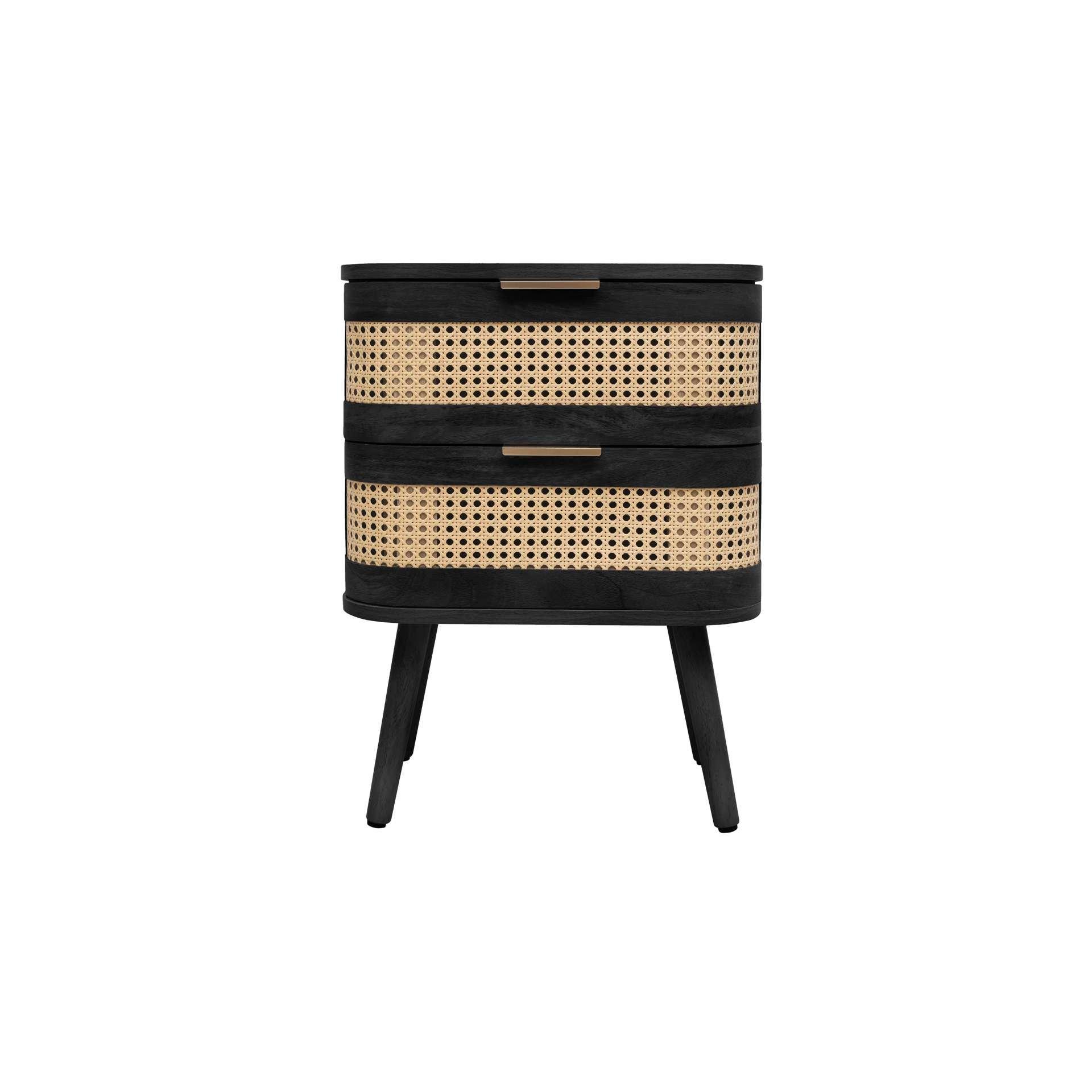 Black - Birlea - Noah 2 Drawer Bedside - 8