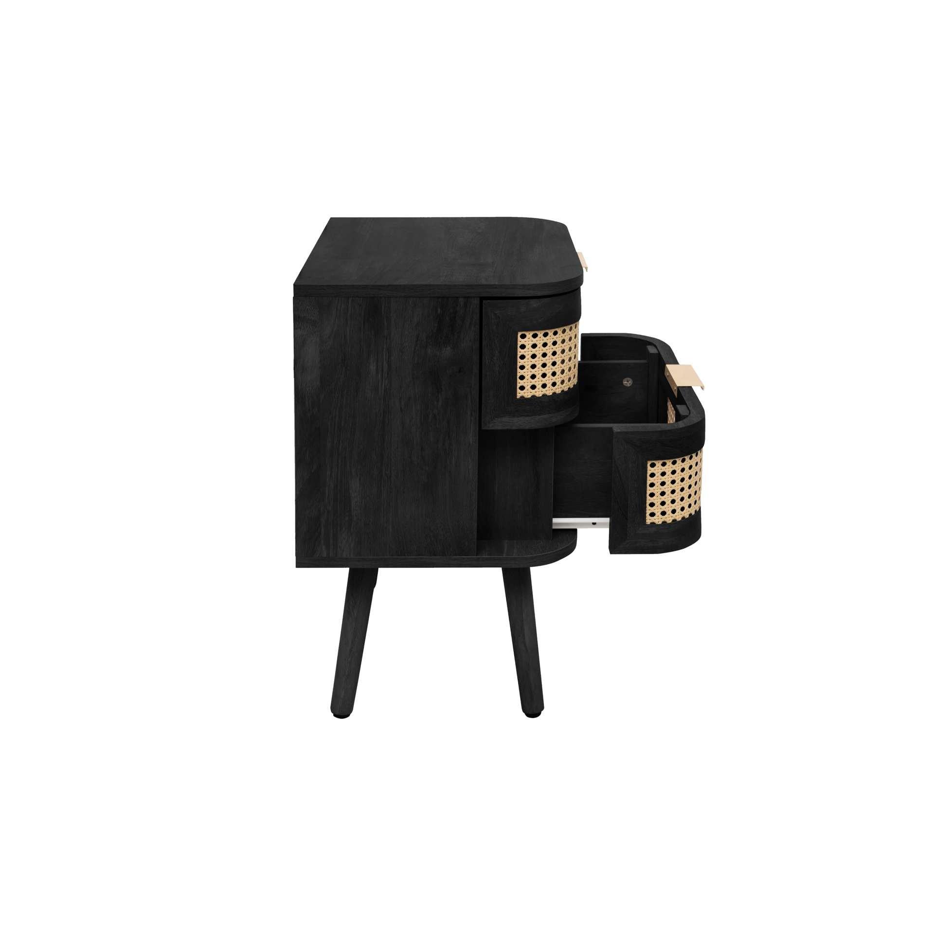 Black - Birlea - Noah 2 Drawer Bedside - 9