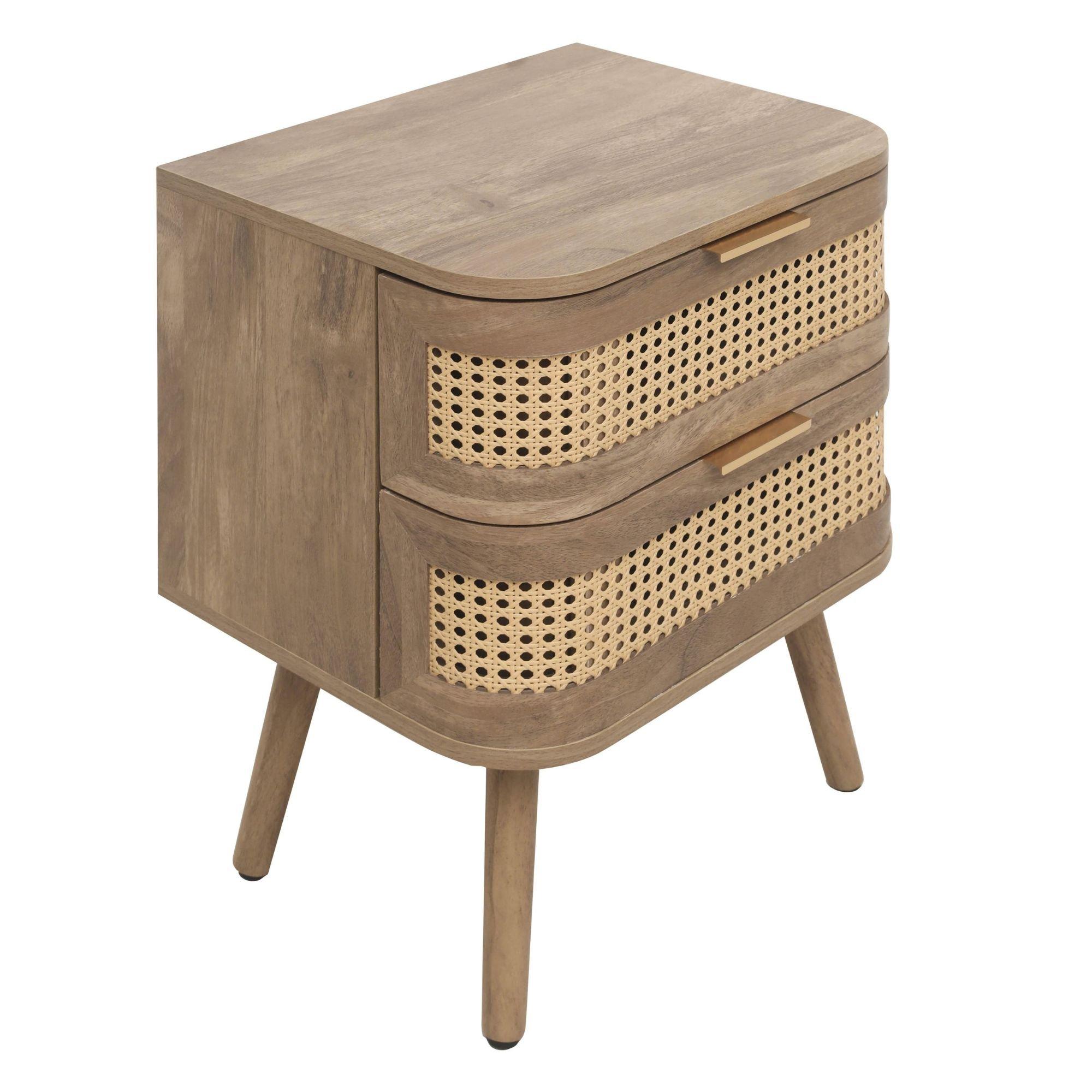 Oak - Birlea - Noah 2 Drawer Bedside - 3