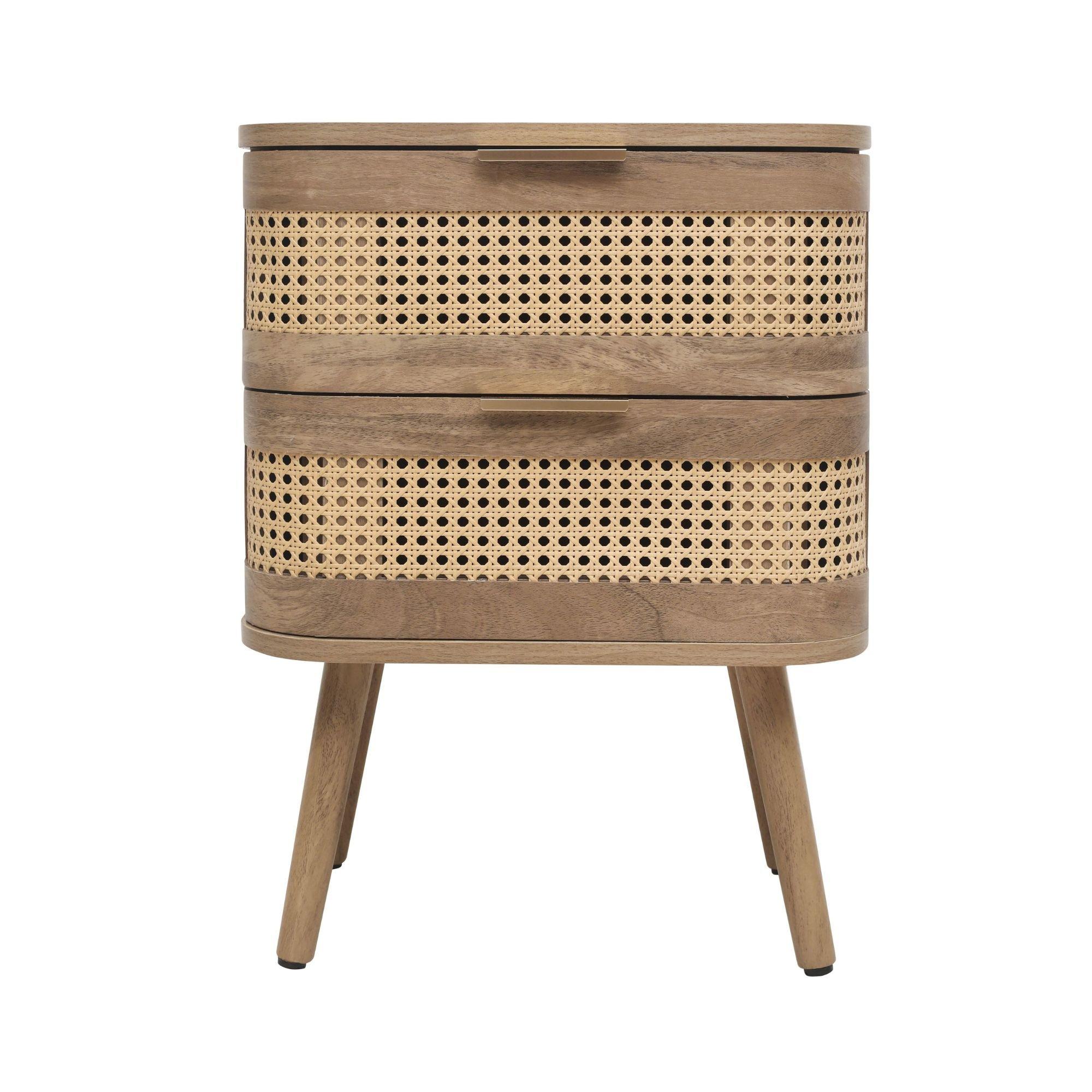 Oak - Birlea - Noah 2 Drawer Bedside - 4