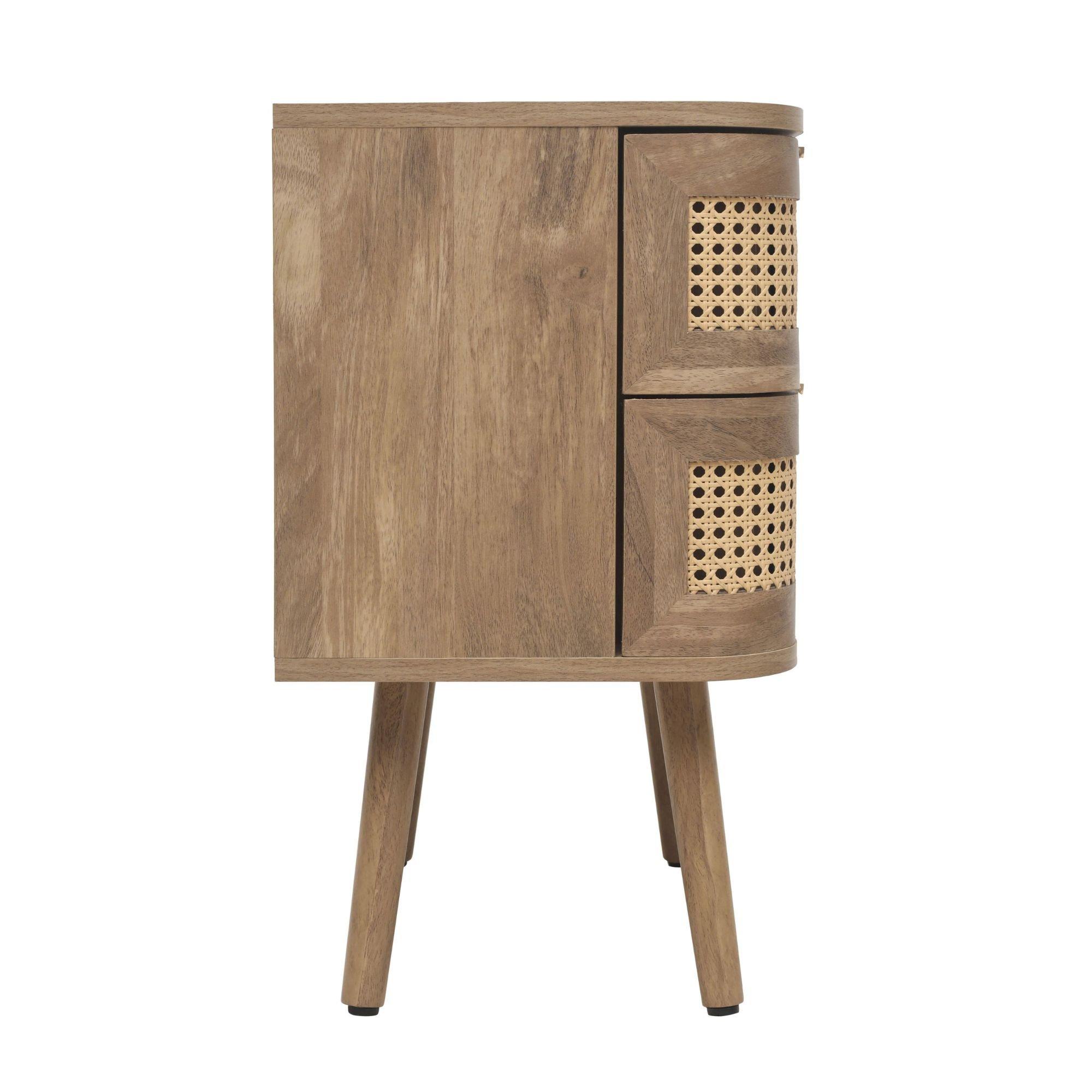 Oak - Birlea - Noah 2 Drawer Bedside - 5
