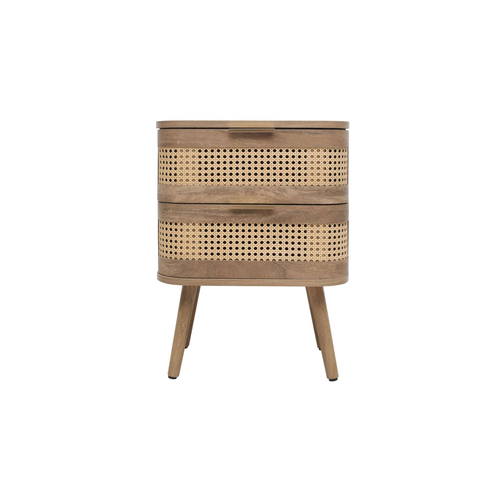 Oak - Birlea - Noah 2 Drawer Bedside - 8