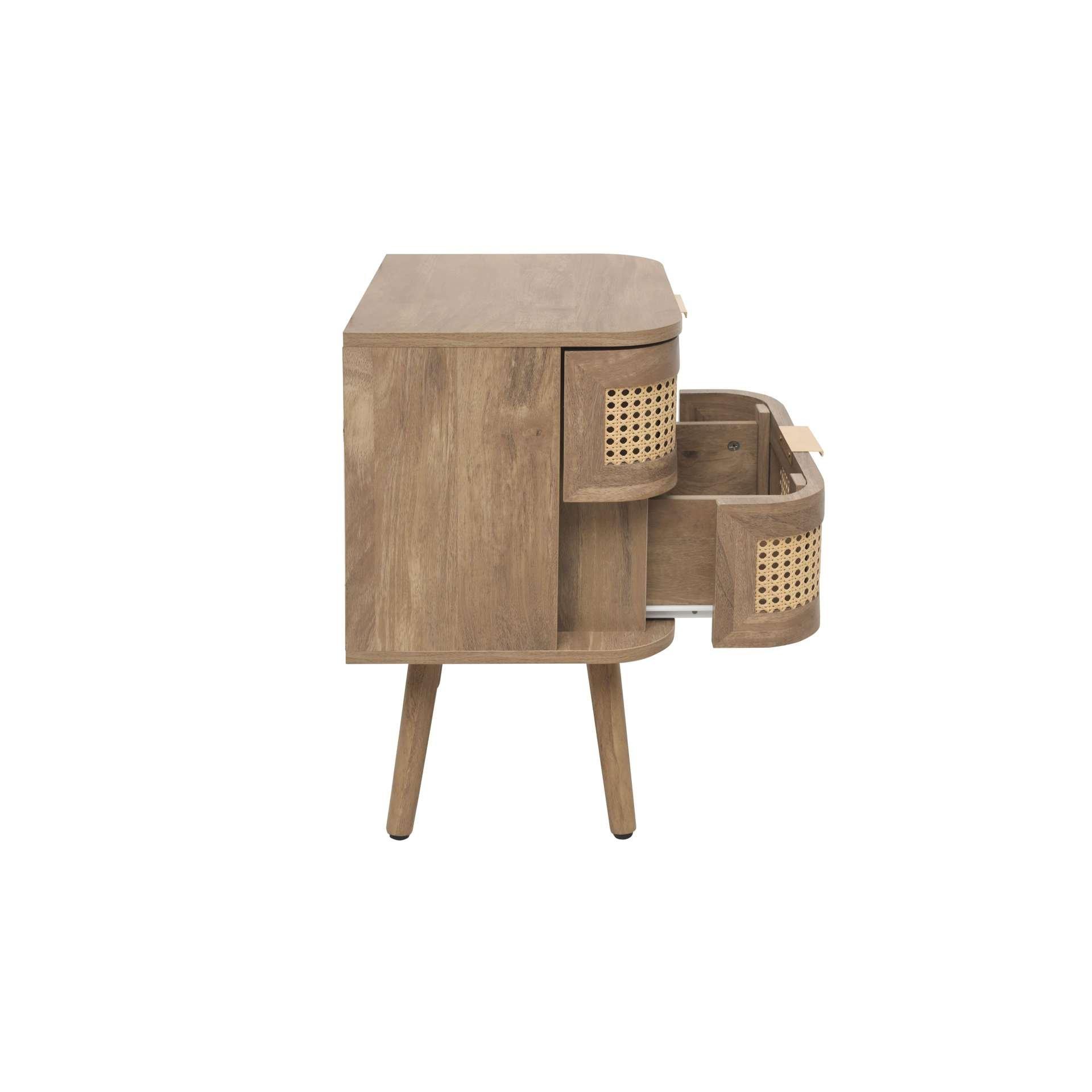 Oak - Birlea - Noah 2 Drawer Bedside - 10