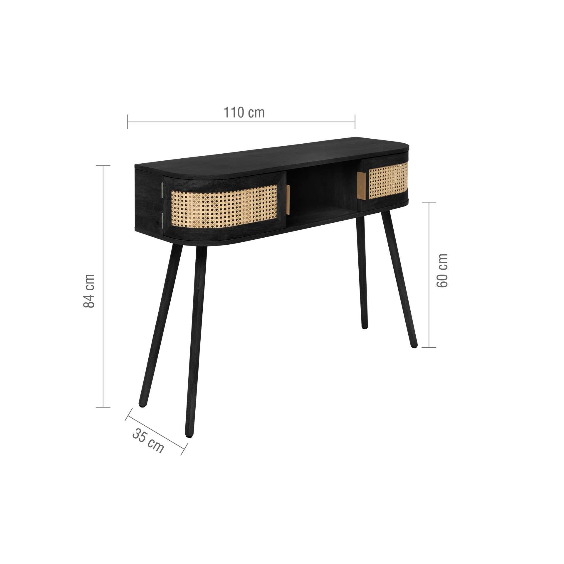 Black - Birlea - Noah Console Table - 15