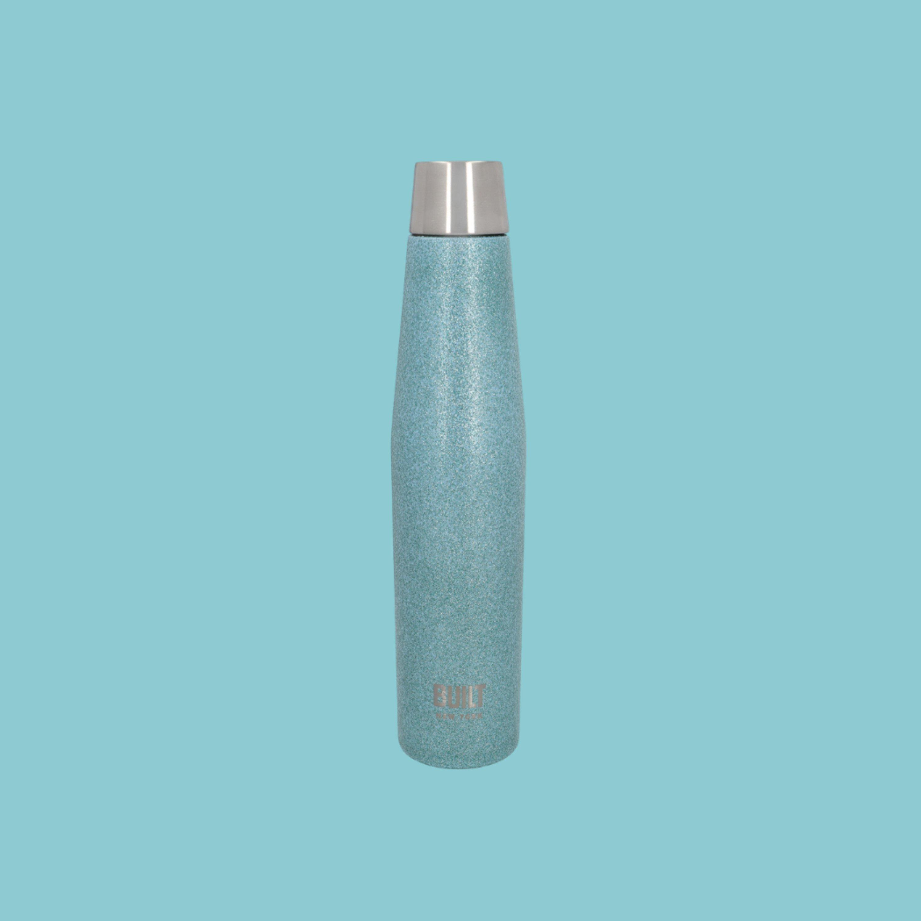 Blue - BUILT - BUILT Perfect Seal Apex Bottle Aqua Glitter 540m - 2