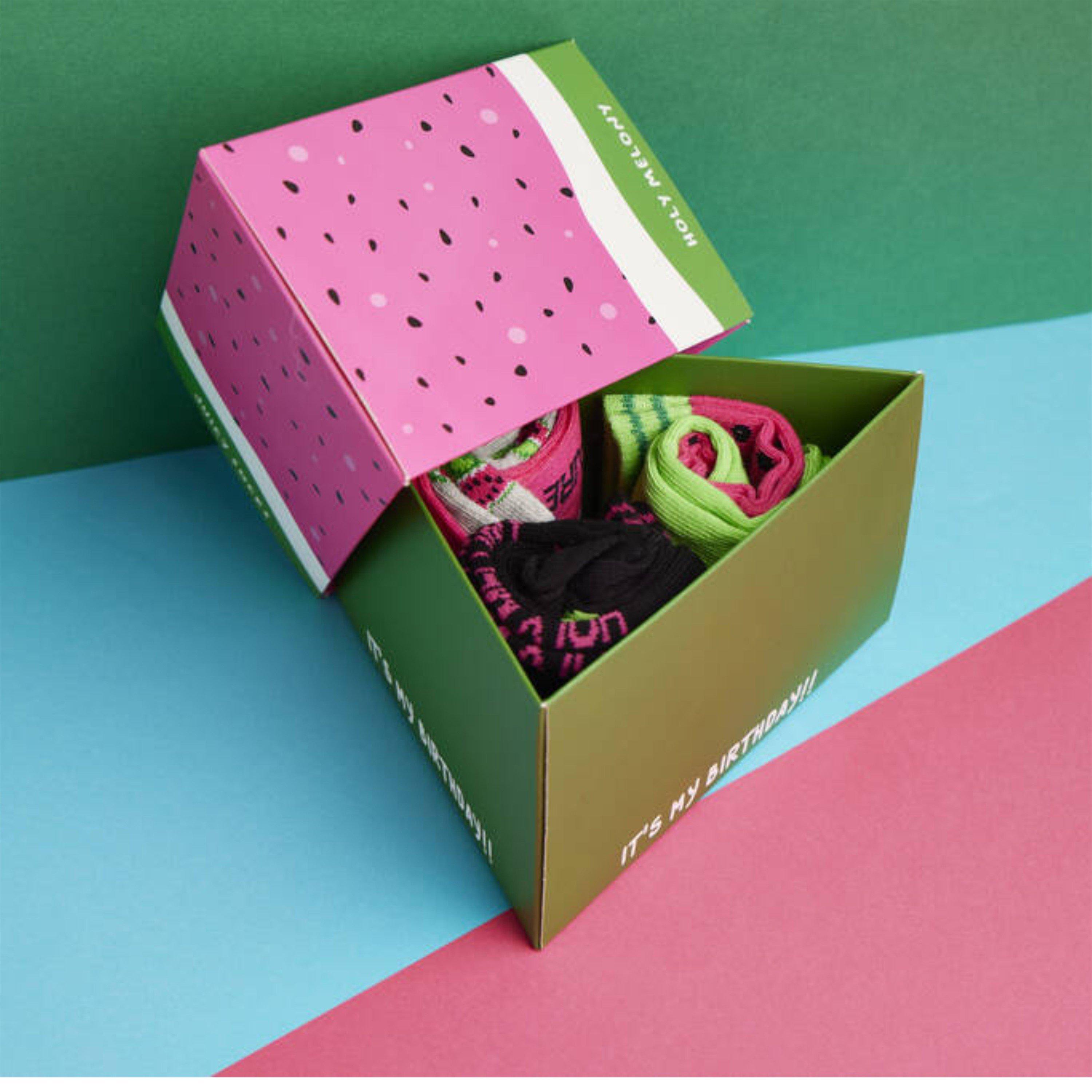 Multi - Other - Birthday Melon Novelty Socks Set - 2