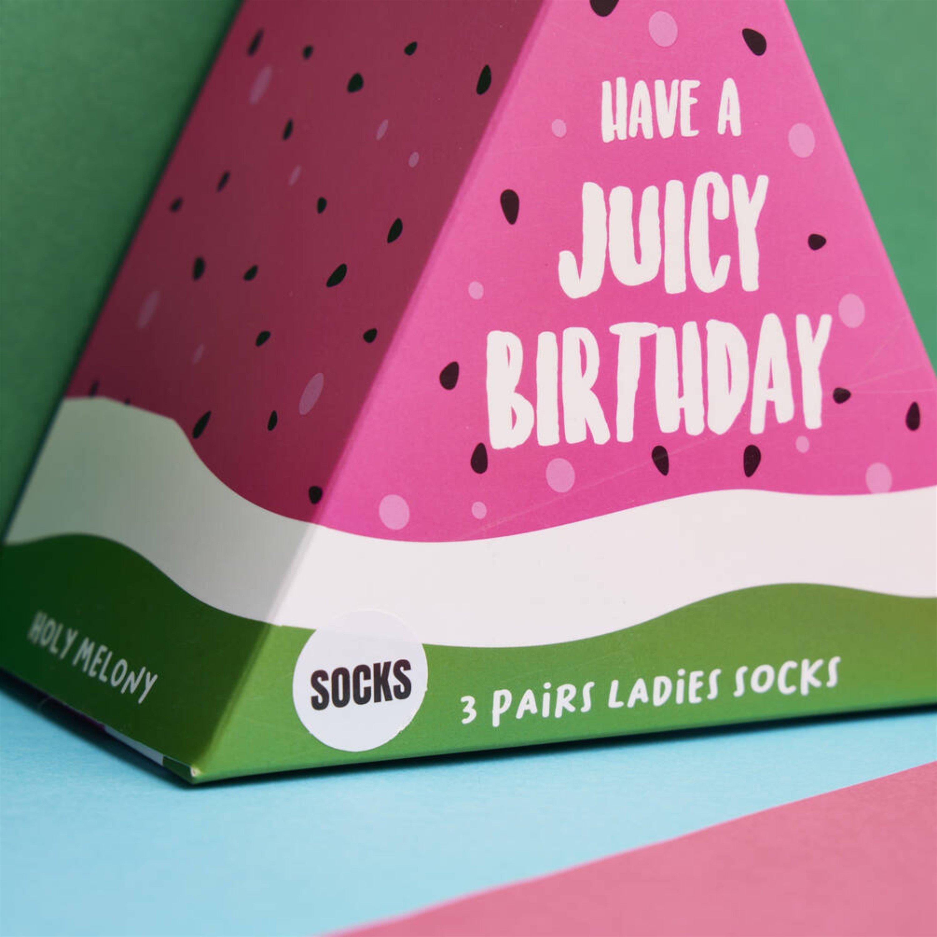 Multi - Other - Birthday Melon Novelty Socks Set - 3