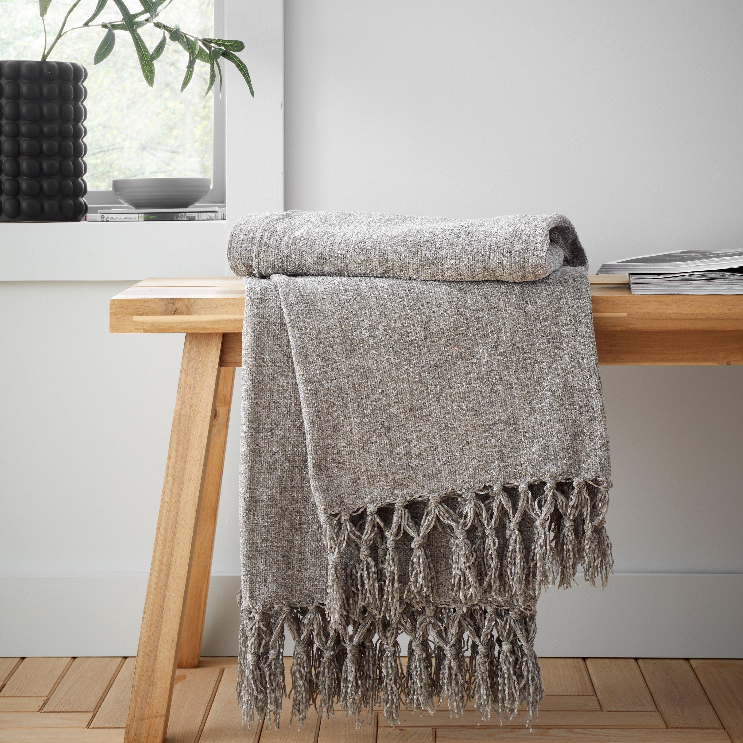 Wilson Plain Chenille Blanket Throw