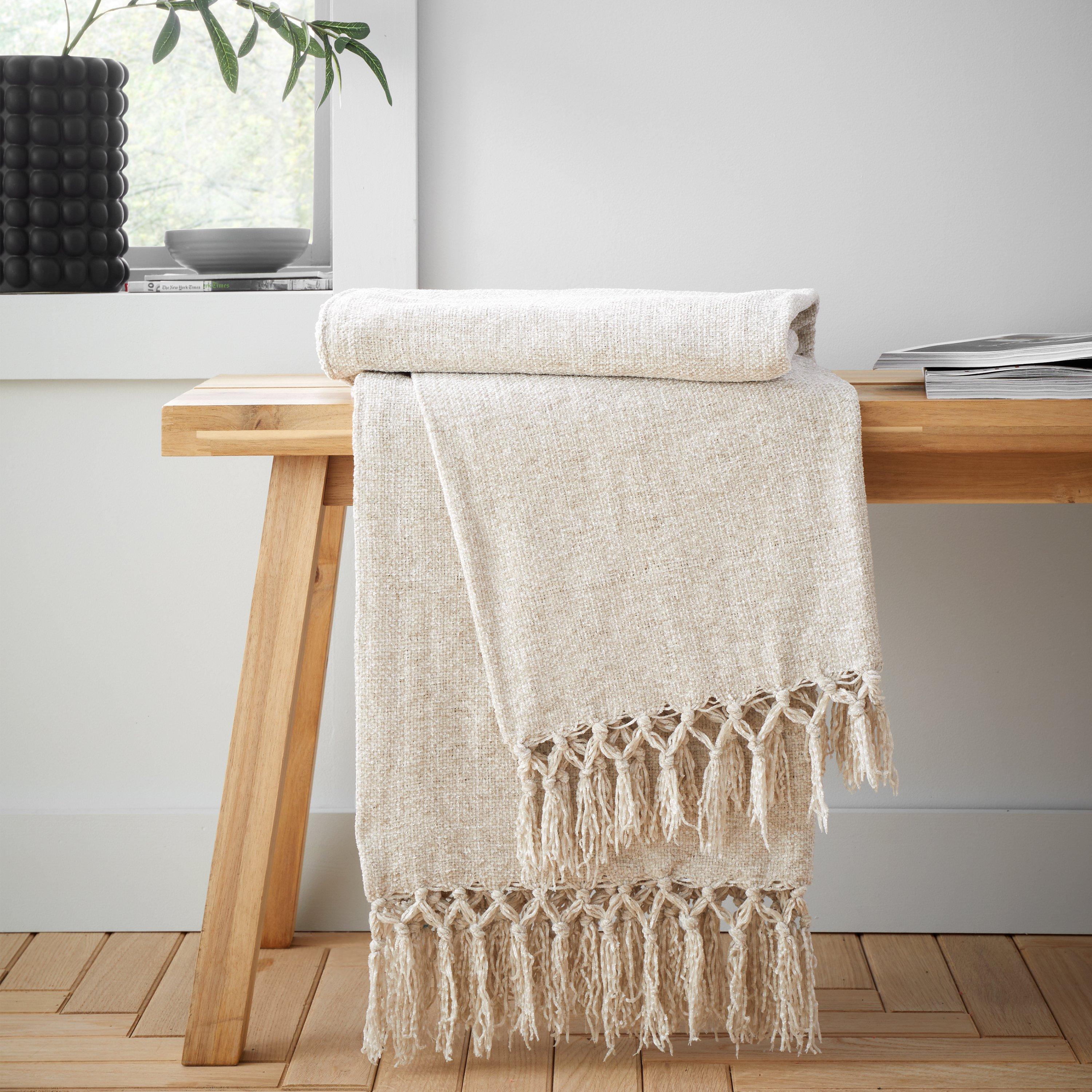 Wilson Plain Chenille Blanket Throw