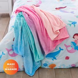 Catherine Lansfield Mermaid Ombre Cosy Fleece Blanket Throw