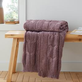 Catherine Lansfield Chunky Marl Knit Cosy Blanket Throw